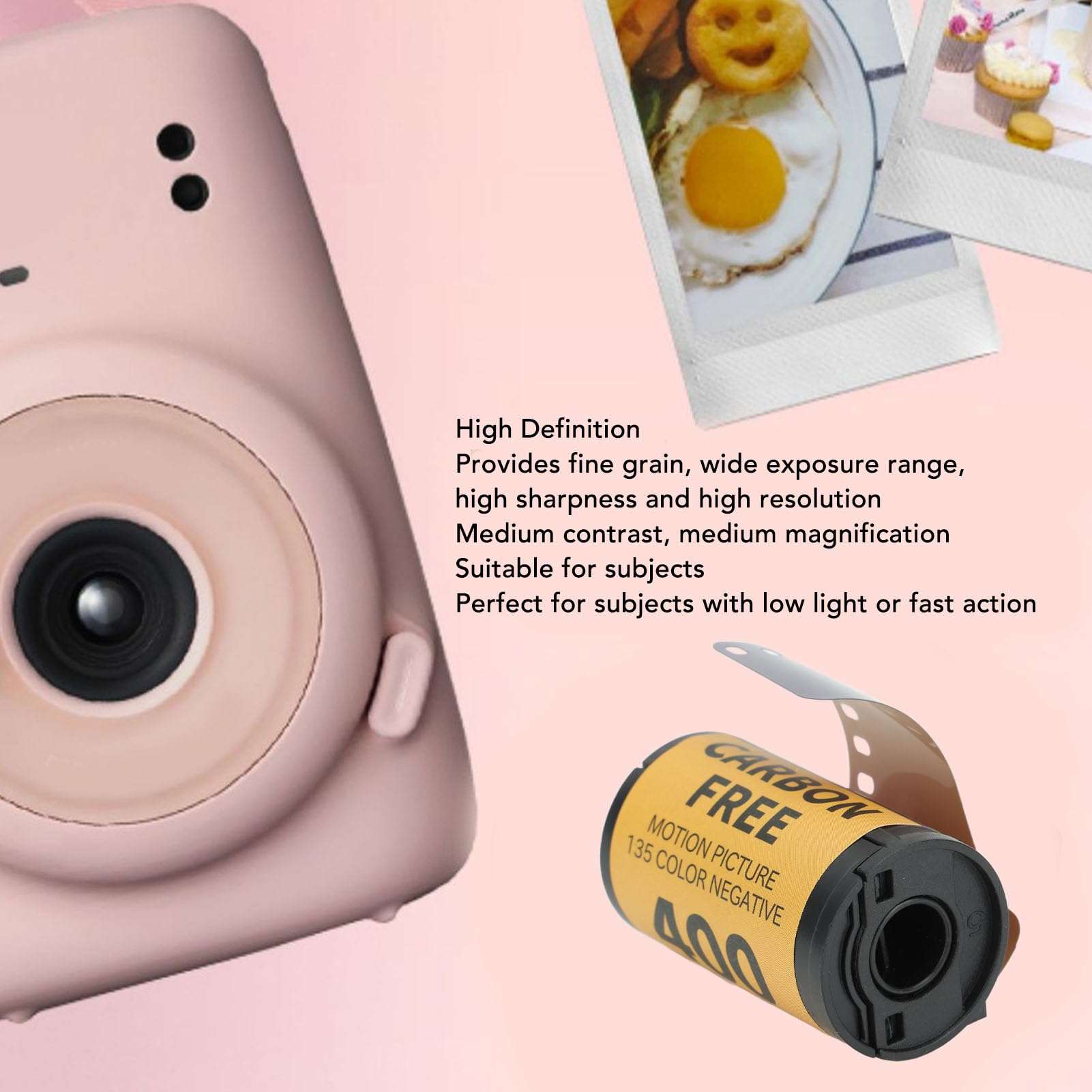MUNEFE Camera Color Film, Color Neative Film, ISO 320‑400 3mm HD Camera Color Neative Film for 13 Cameras(36 Sheets) 5