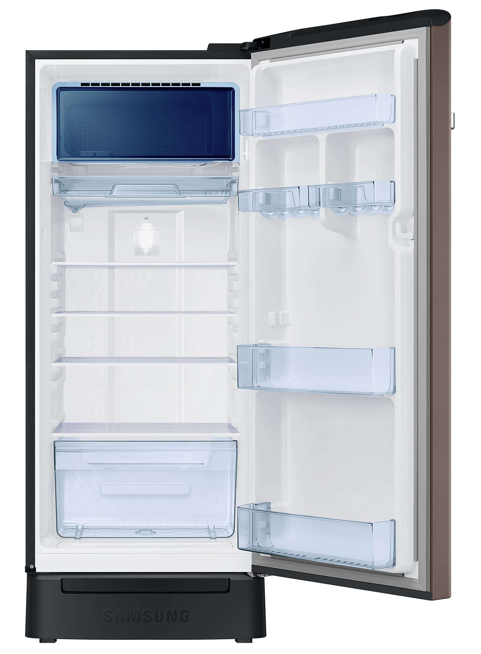 Samsung 215L 4 Star Inverter Direct-Cool Single Door Digi-Touch Refrigerator (RR23C2F24DX/HL,Luxe Brown) Base Stand Drawer 2023 Model 3