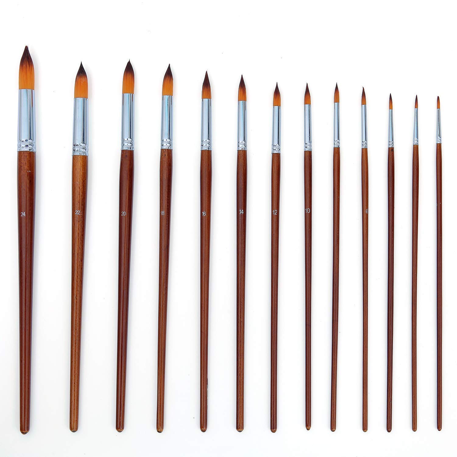 ArtBee® ArtBee Painting Brushes Set for Acrylic, Oil and Watercolor Painting (Round Brushes and Painting Knife with Sponge-Set of 15) 6