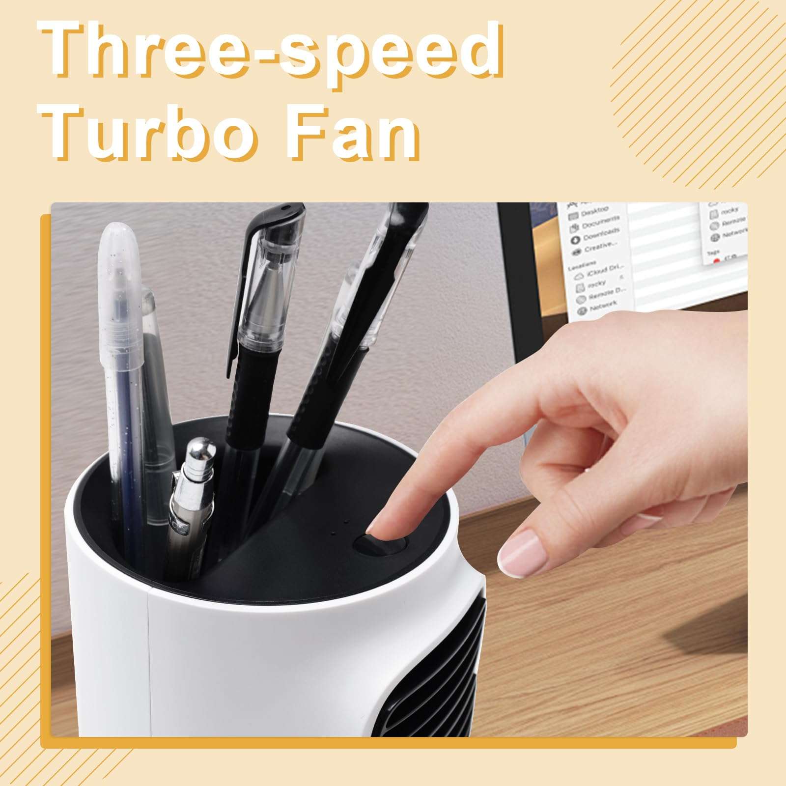 Pen Holder with Desktop Fan Charger Desk Organizer for Desk, 15W Fast Wireless Charger with Pen Holder for Home Office Supplies, Compatible with iPhone and Samsung 4