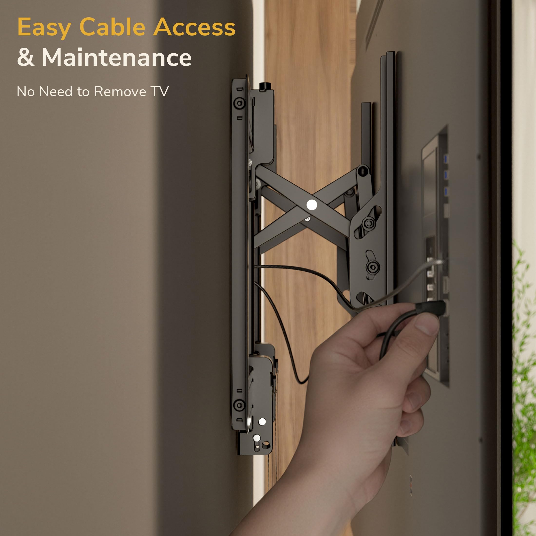 Mount-It! Advanced Extendable Tilt TV Wall Mount for 37–90 Inch TVs, Low Profile 2.1” Heavy-Duty Bracket with 6.8” Extension, Tilt & Swivel, VESA up to 600×400 mm, 176 Lbs Rated, Fits 16/18/24” Studs 3