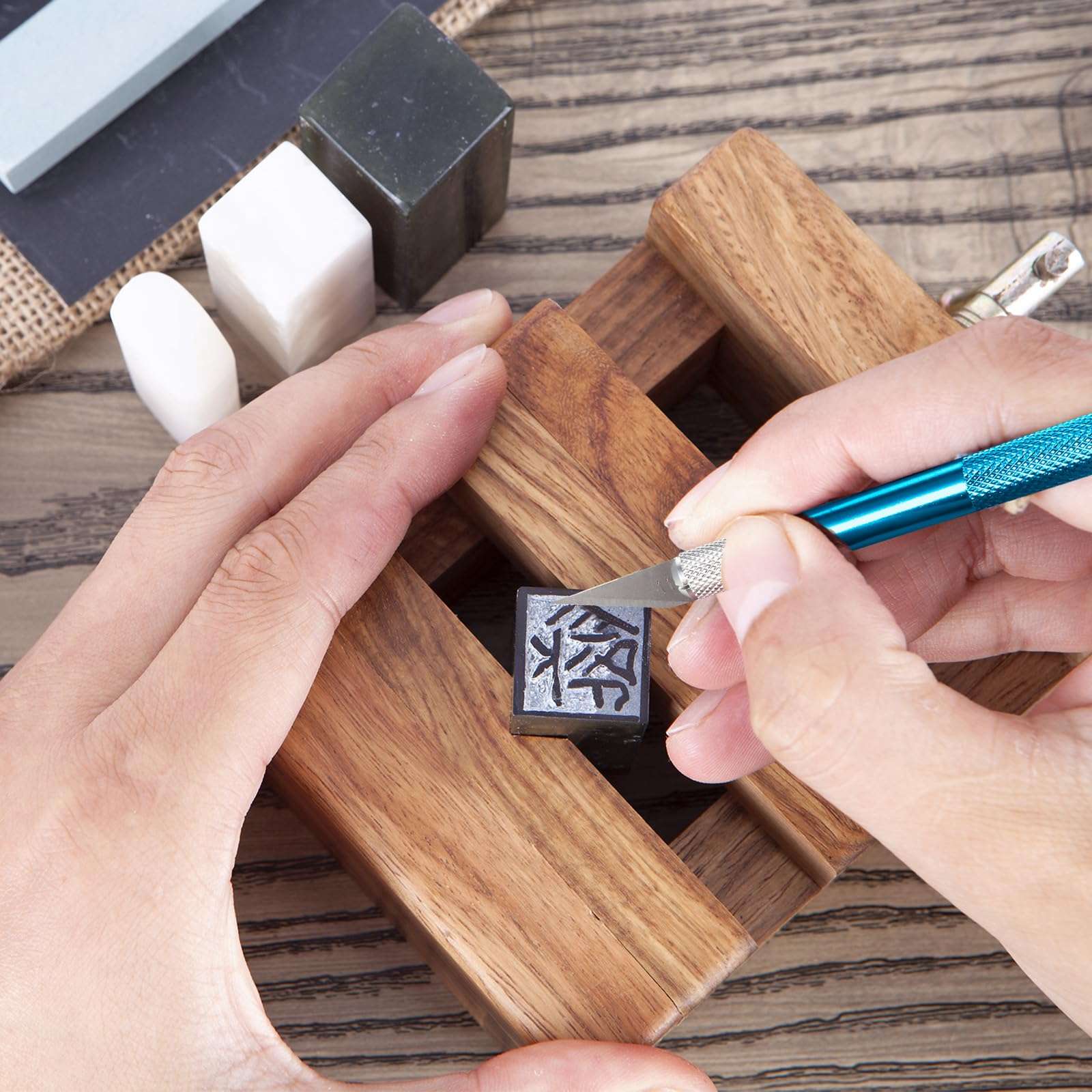 15 Packs Hobby Precision Knife Set, Stainless Steel Precision Cutter Refill Craft Knife for Phone Repair, Art, Hobby, Scrapbooking, Stencil(Blue) 6