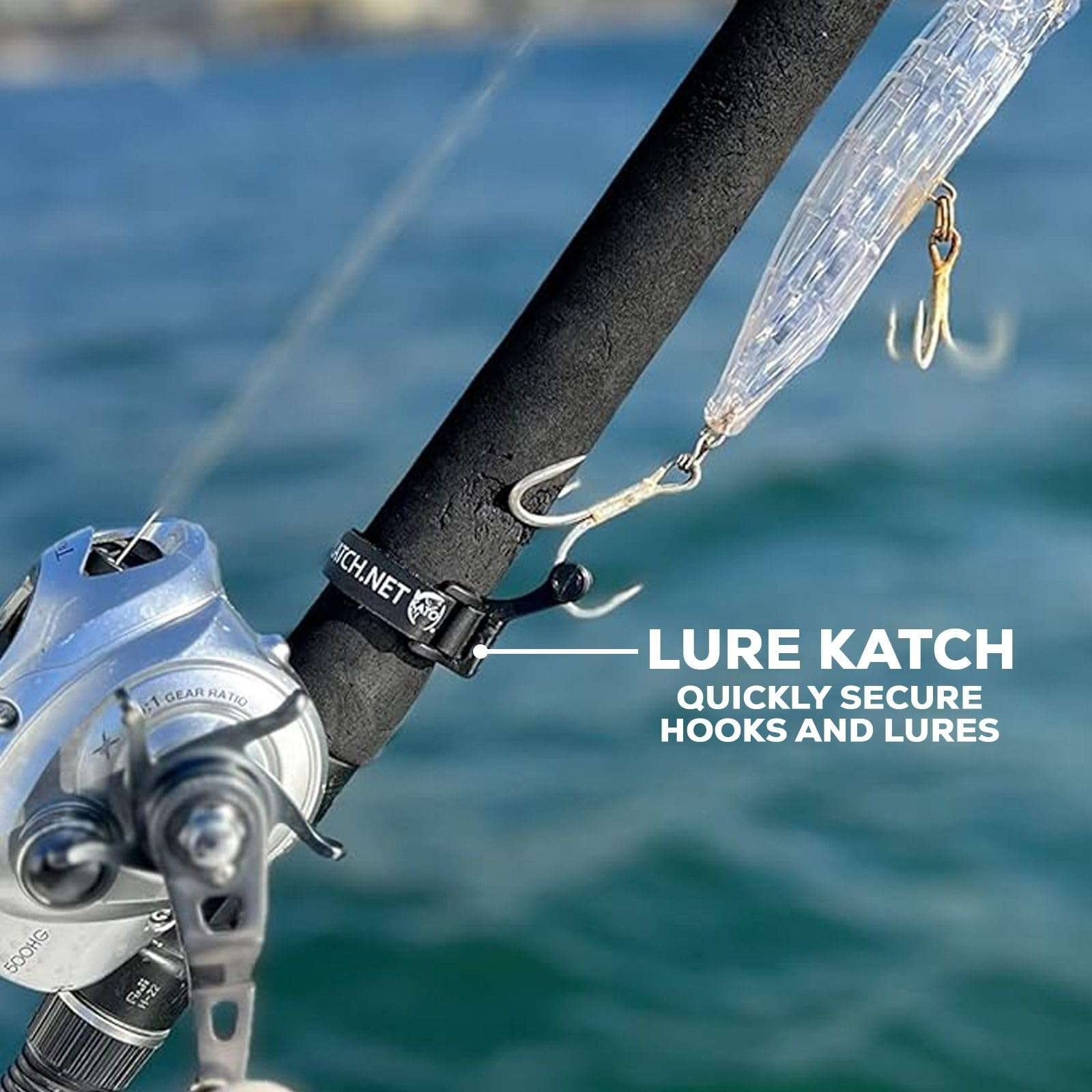 KATCH Hook Keeper for Fishing Rod: Regular & Mini Sizes - Secure Lure & Accessory Holder (Blue, Regular) 5