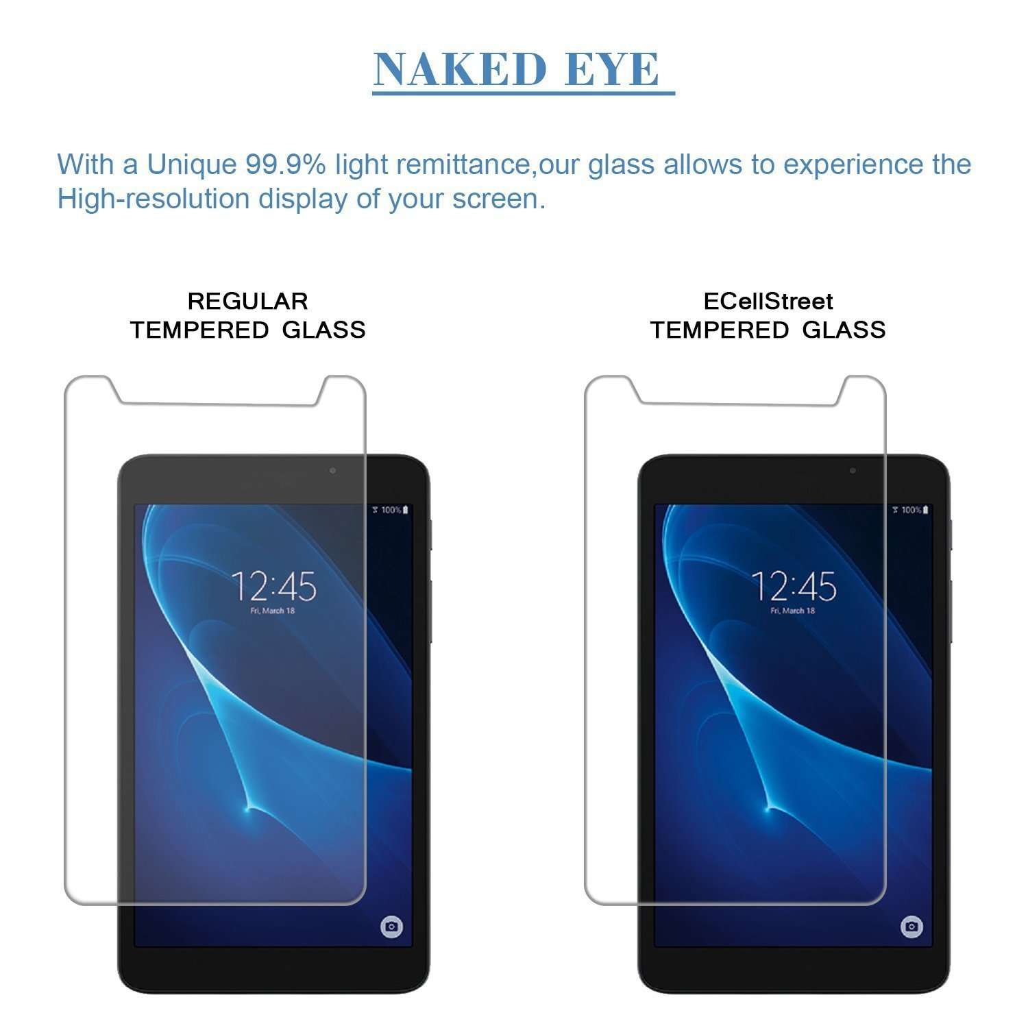 ECellStreet Tempered Glass Screen Protector for videocon va78-8 Inched Tablet [Pack of 1] 5