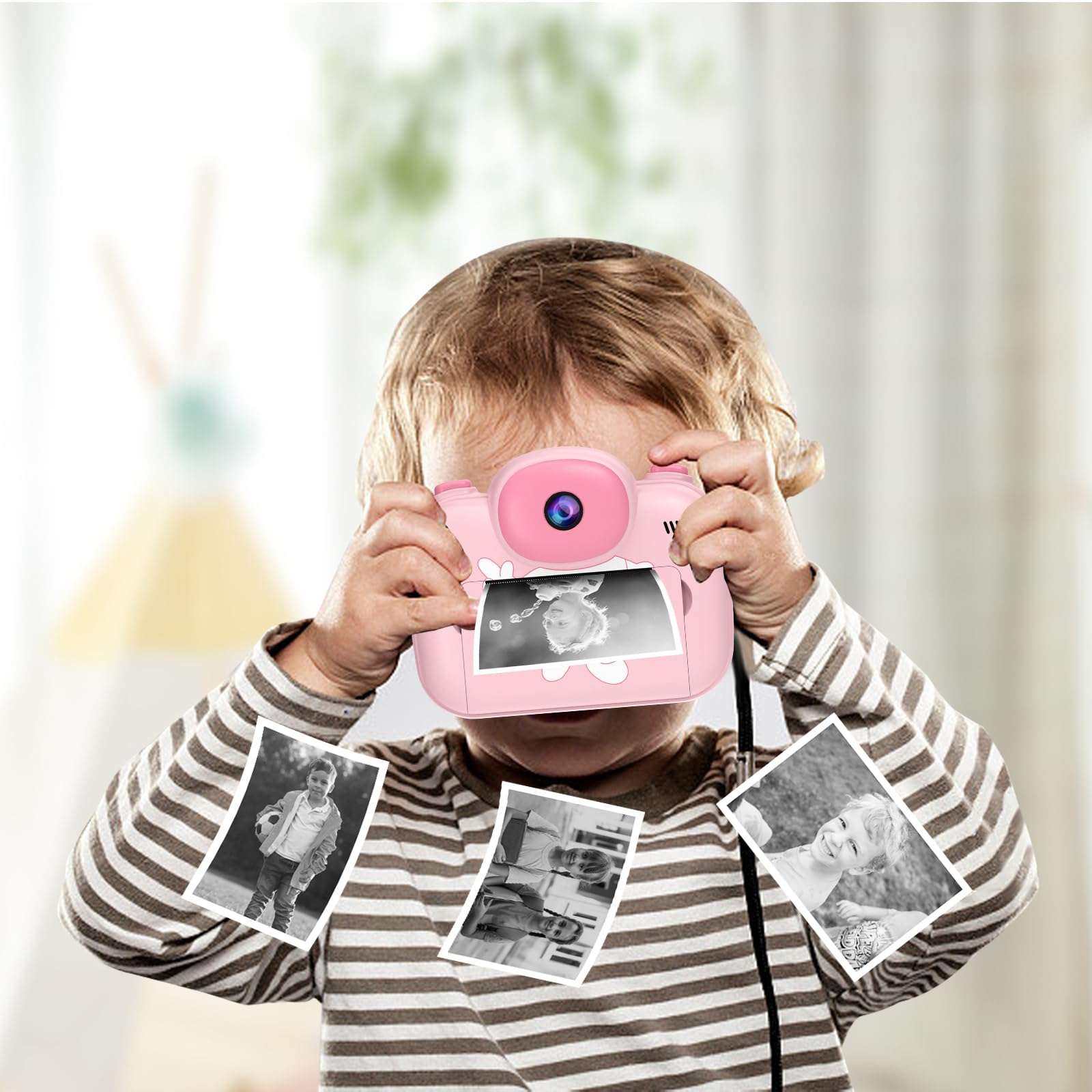 Kids Camera Instant Print 3.5 Inch, Instant Print Camera for Kids Pint Photos, Kids Instant Digital Print Camera, Toddler Toys Camera for 3-12 Years Old Girls Birthday 6