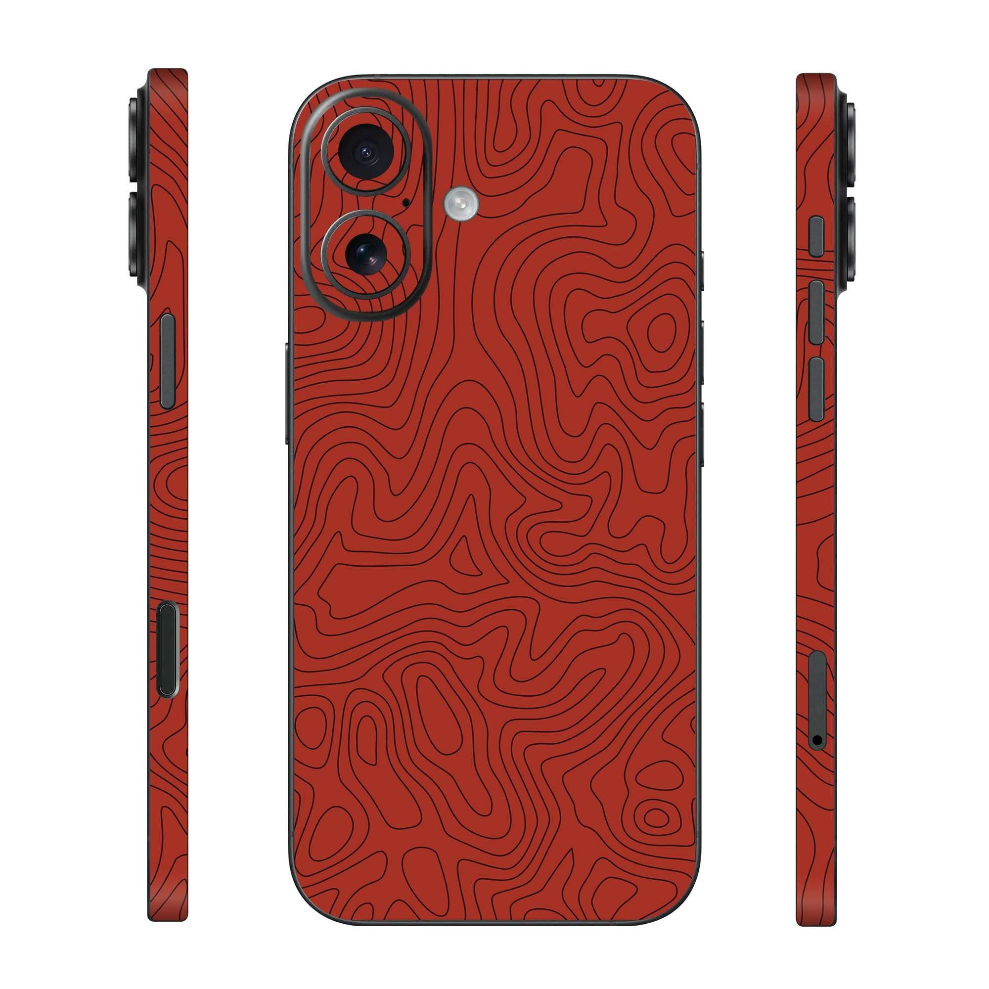 Capes India Mobile Phone Skins Compatible with Apple iPhone 16 | Not a Cover/Case | Protective Film Vinyl Sticker (Lava, Full Body Skin) 1