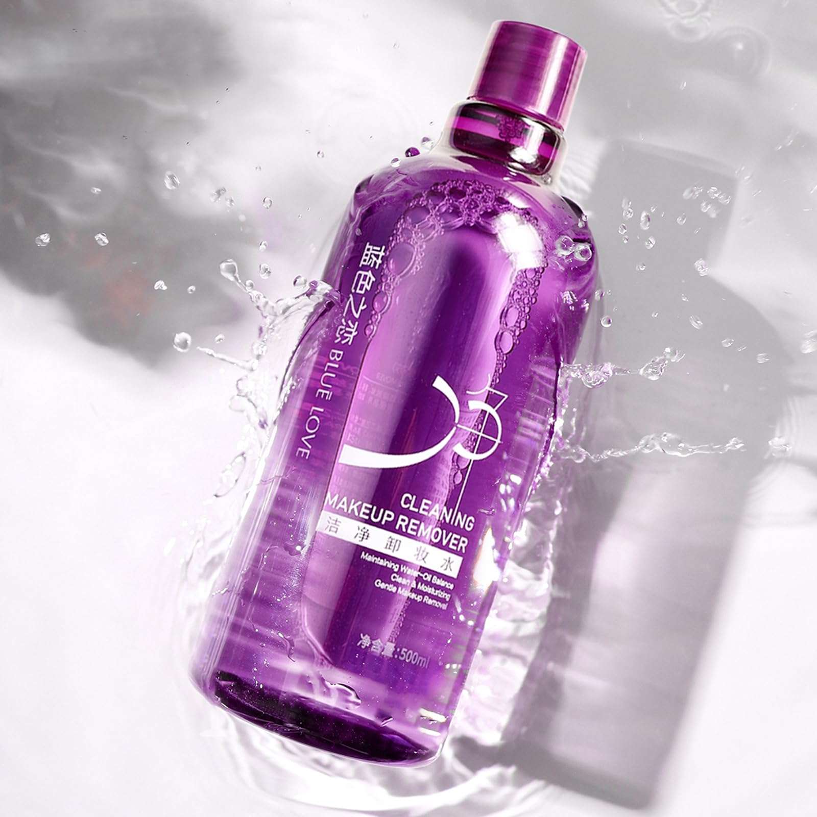 BLUE LOVE Perilla Makeup Remover Cleanser Water - Hydrating, Non-Greasy Facial Cleanser for All Skin Types, Effectively Removes Waterproof Makeup, 16.9 fl oz 6