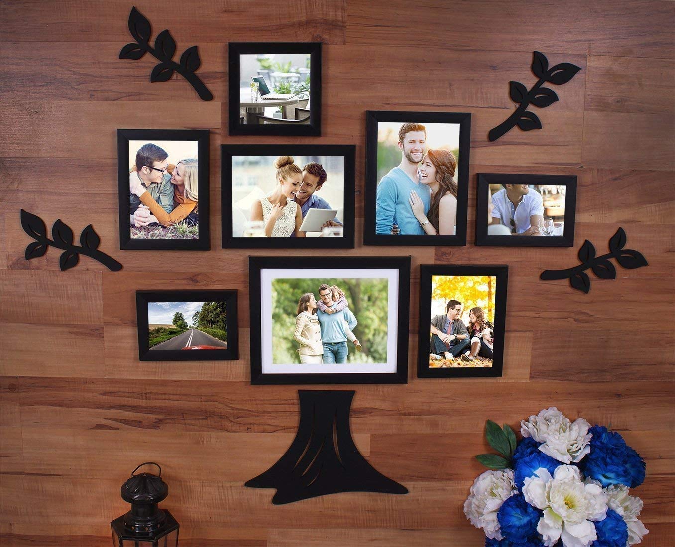 Art Street Family tree set of 8 individual wall photo frame with MDF plaque (Leaf and Trunk) 3