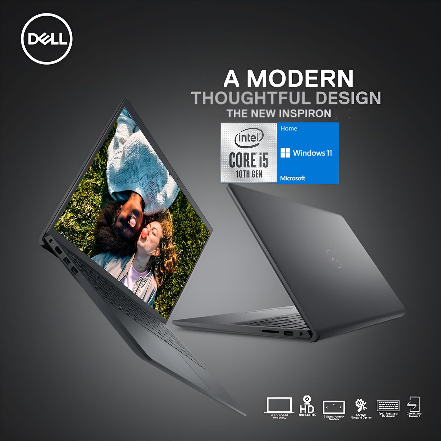 Dell Inspiron 3000 Series Touchscreen Laptop, for Business & Student, Intel Core i5-1035G1 Processor, 15.6'' FHD Display, Webcam, WiFi, HDMI, SD Card Reader, Win 11 Home (32GB RAM | 2TB SSD) 6