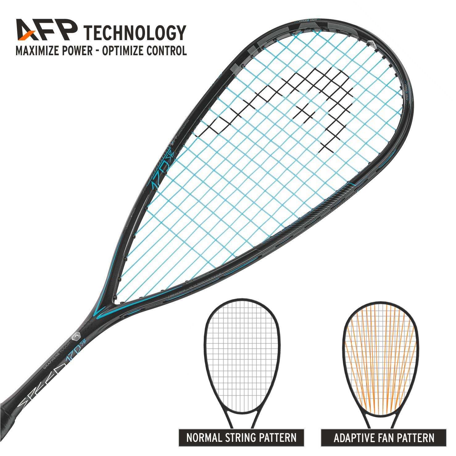 HEAD Men's/Women's Graphene Touch Speed 120 Slim Body Graphite Squash Racquet (Black) 5