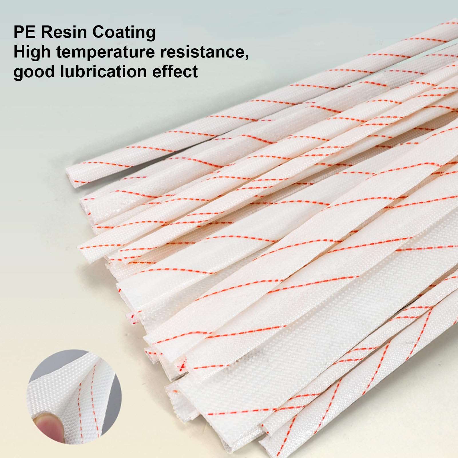 Cable Braid Sleeving 12mm x 100m Insulation Sleeve Glassfiber PE Coating, Electrical Wire Harness Household Equipment for Electric Heating Devices 5