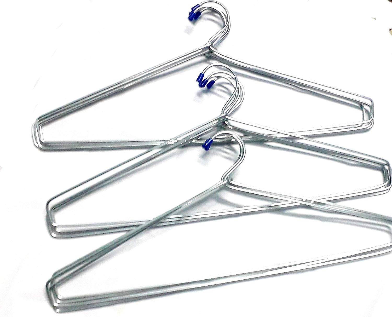 Ivaan Heavy Stainless Steel Hanger Silver Pack of 36
