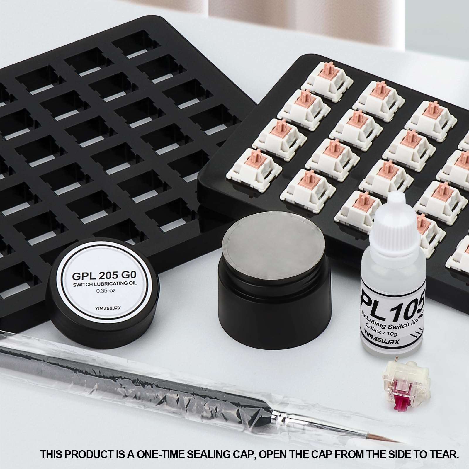 YIMAGUJRX GPL 205 G0 and GPL 105 for Mechanical Keyboard Switches Lube and Springs, Keyboard Switch Lube Grease (Both are 10g / 0.35oz） 4