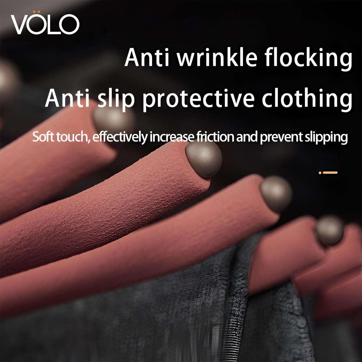 VOLO Soft Close Pull Out Pants Rack – Top Mounted Trouser Rack, Smooth Slide-Out Clothes Organizer for Wardrobe, Heavy Duty Mild Steel, 25 Kg Load Capacity, Brown Mocha, 18 Inch 6