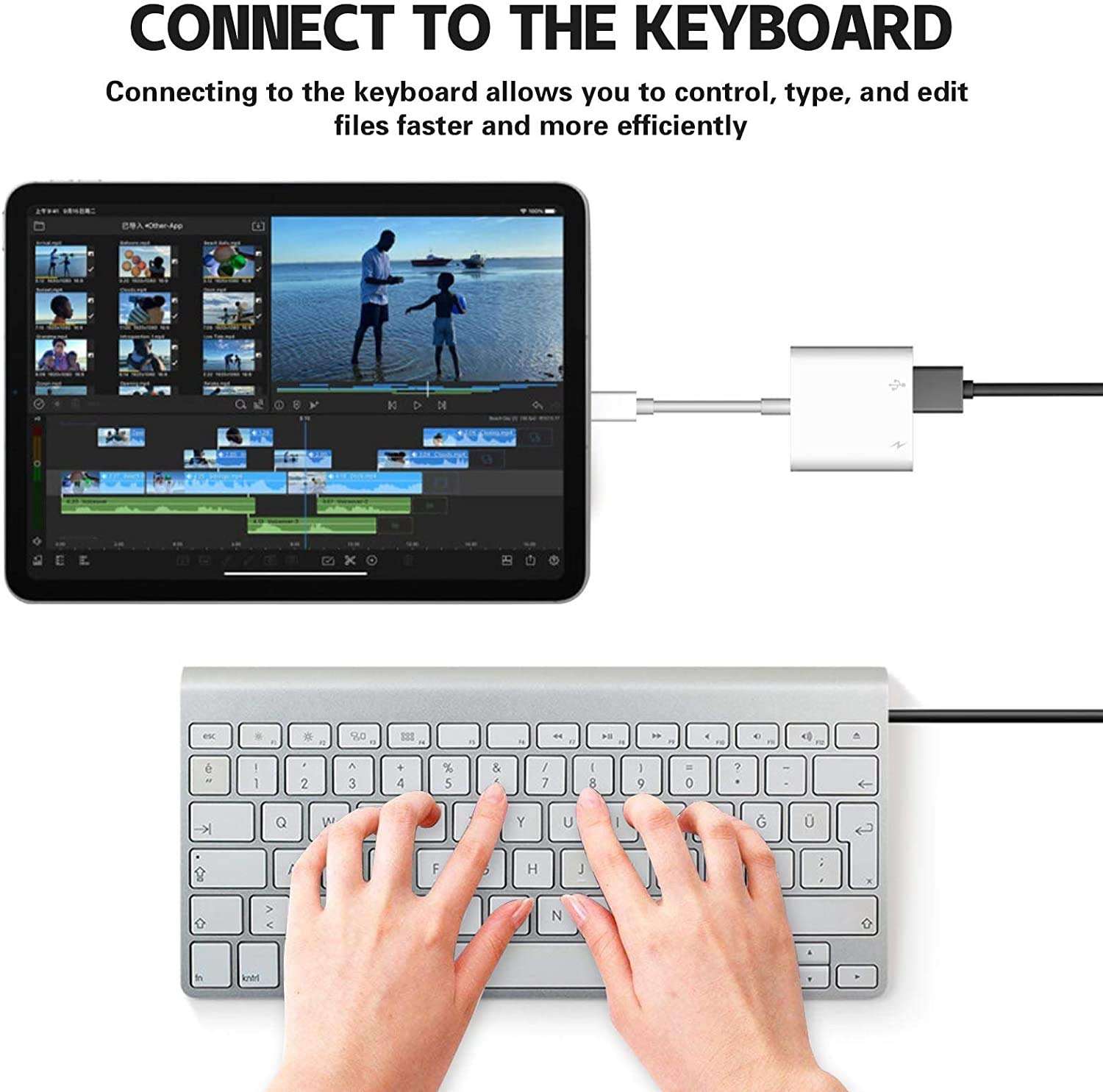 [Apple MFi Certified] Lightning to USB Camera Adapter for iPhone, OTG Adapter With Fast Charging Port, Compatible With iPhone/iPad/Card Reader/Flash Drive/Keyboard/Mouse - Plug and Play 5