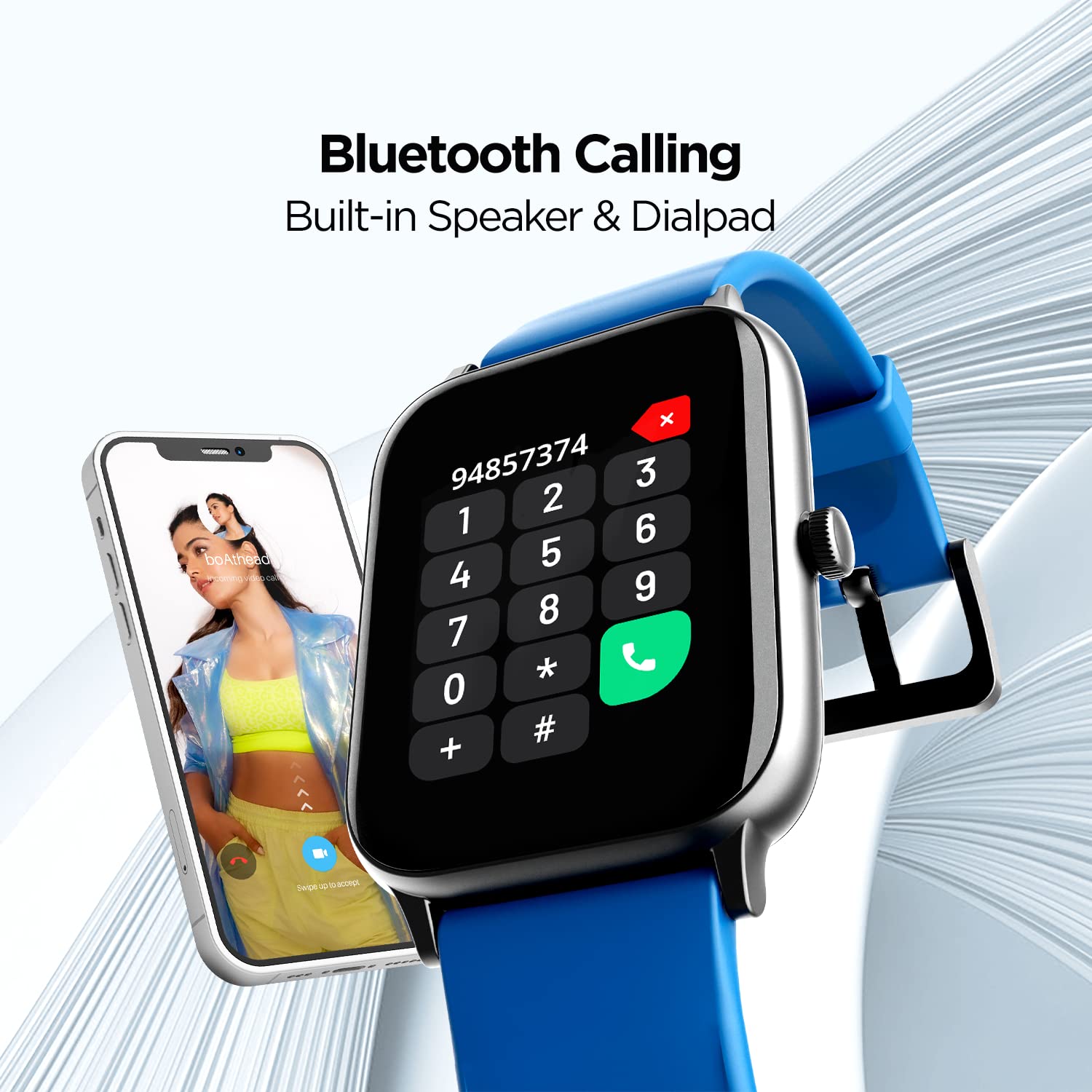 boAt Xtend Pro Smart Watch w/Advanced Dedicated Bluetooth Calling Chip, Coins,Dial Pad, 1.78 AMOLED Display,ASAP (Fast) Charge,700+ Active Modes,Health Ecosystem(Deep Blue) 3