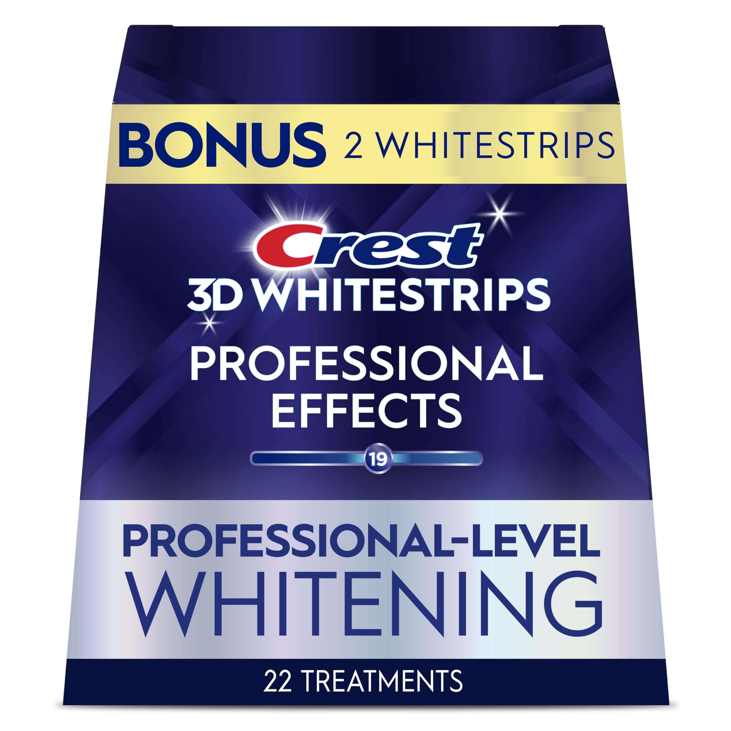Crest 3D Whitestrips Professional Effects – Teeth Whitening Kit, 22 Treatments (20 + 2 Bonus), Each with 1 Upper/1Lower, 44 Strips – Crest 3DWhite Teeth Whitening Strips 1