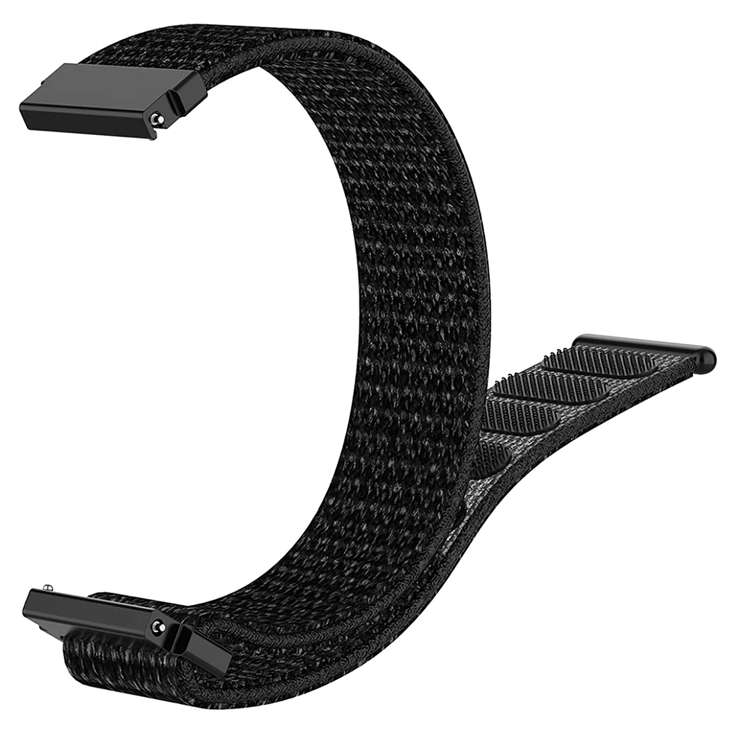 ACM Watch Strap Nylon Soft Loop Compatible with Noise Noisefit Agile 2 Buzz Smartwatch Sports Band Black 4