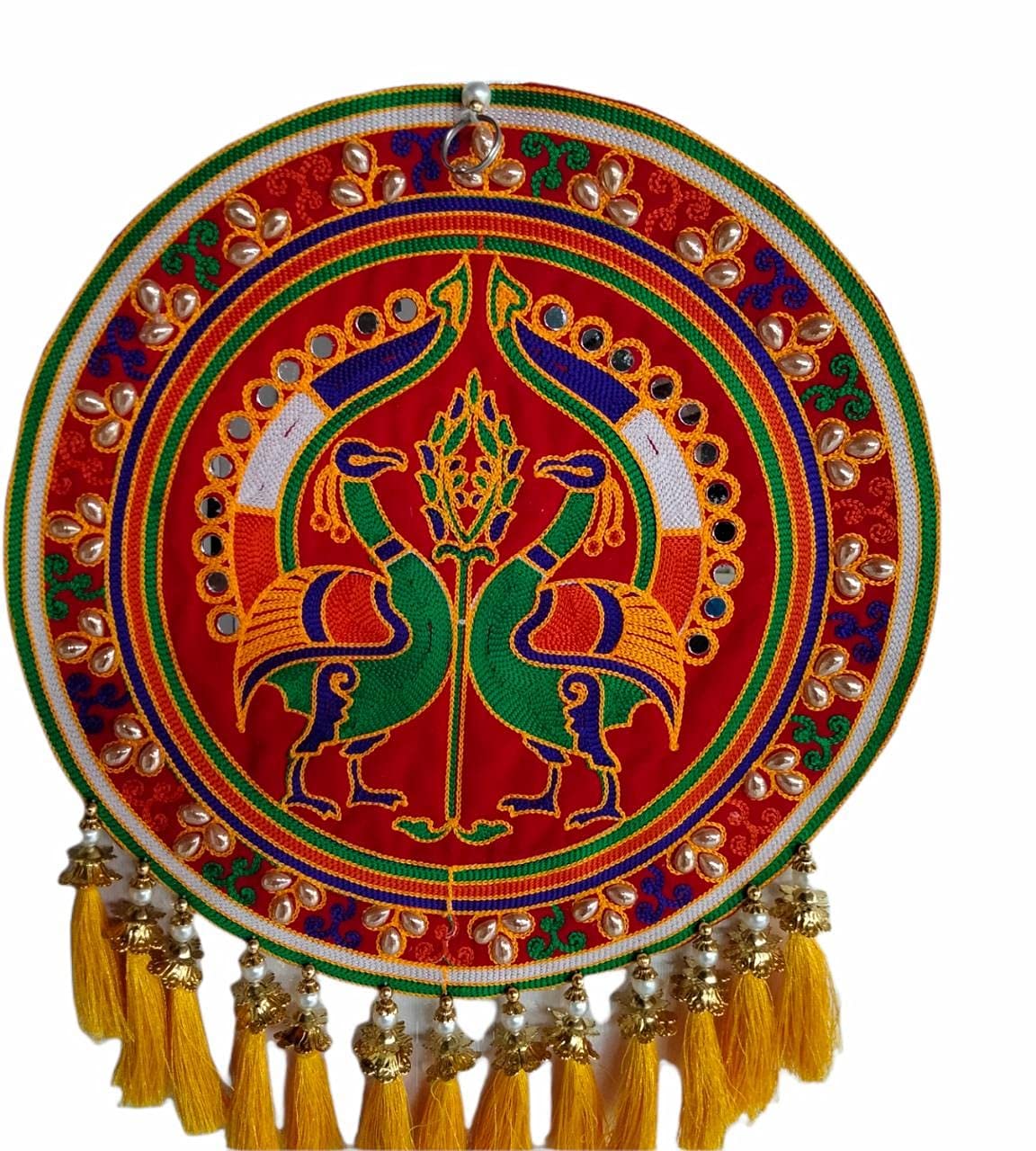 ALFA wall hanging Kutch Handicraft Items, handmade embroidery work,Hand Made Crafts Wall Hanging Decorative,Showpiece for Home/Office Décor| Fine Arts Gift Items 3
