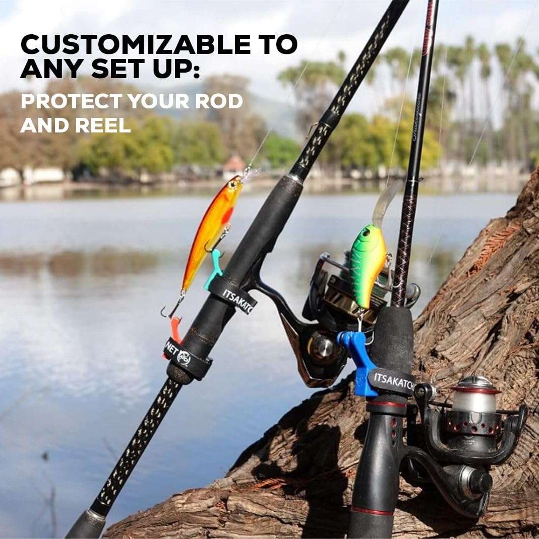 KATCH Hook Keeper for Fishing Rod: Regular & Mini Sizes - Secure Lure & Accessory Holder (Blue, Regular) 6