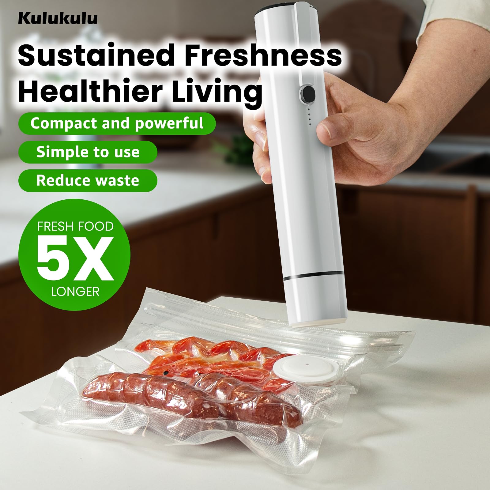[2025 New Version] Kulukulu 30 Reusable Vacuum Seal Bags(15 Regular Size +15 Big Size) 5