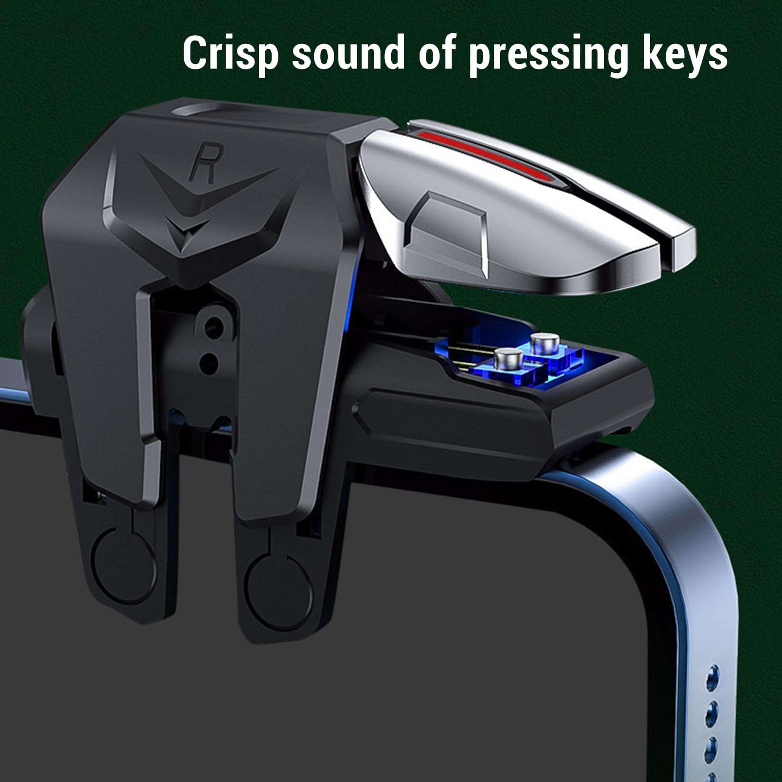 Mobile Game Controllers, 6 Trigger Smart Phone Game Controller with Ergonomic Design Comfortable Game Handle Clip Type Game Controller Button for Cell Phone Game 5