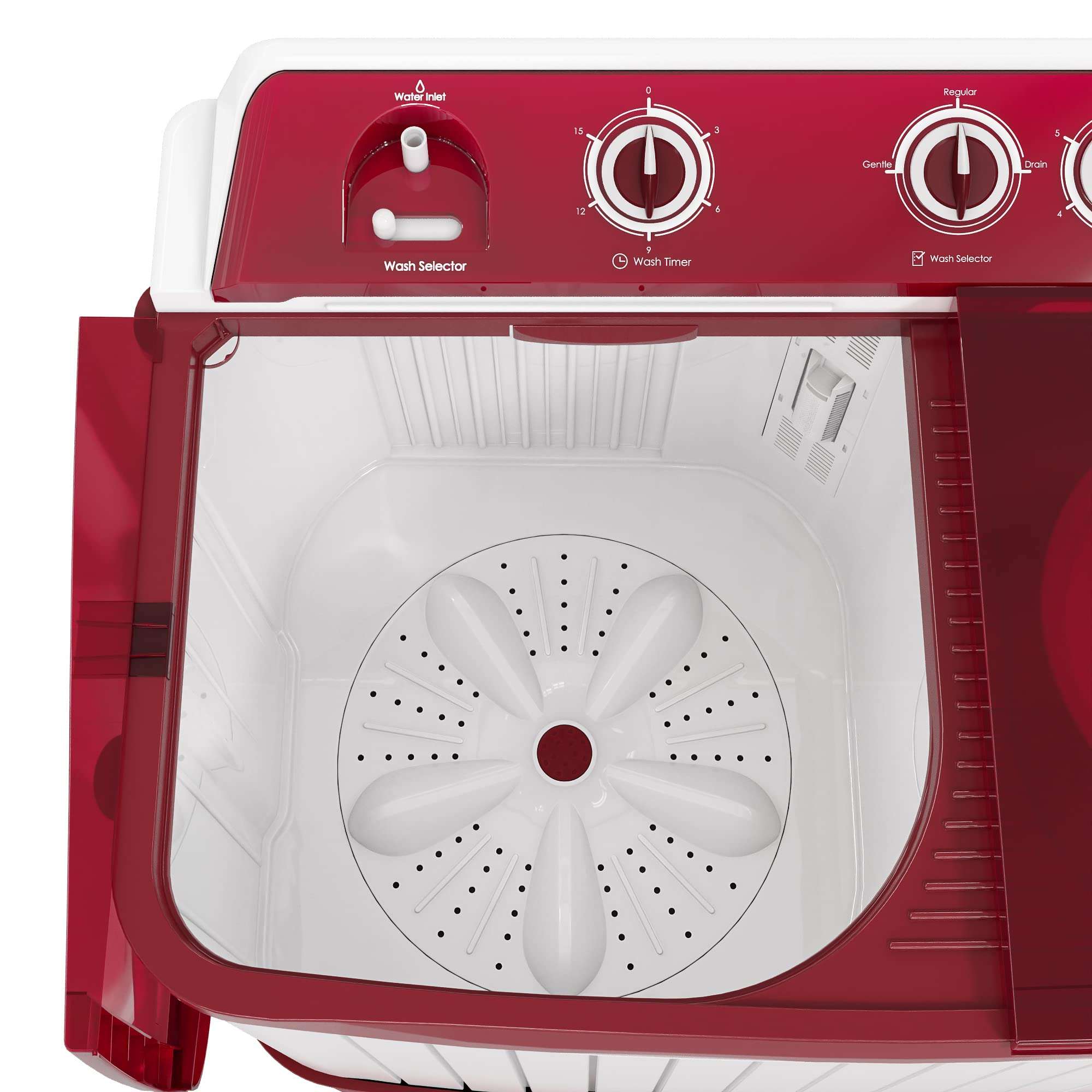 Godrej 7 Kg 5 star Semi-Automatic Top Loading Washing Machine (WSAXIS DX 70 5.0 SN2 T WNRD, Wine Red, 100% rust proof poly propylene body) 6