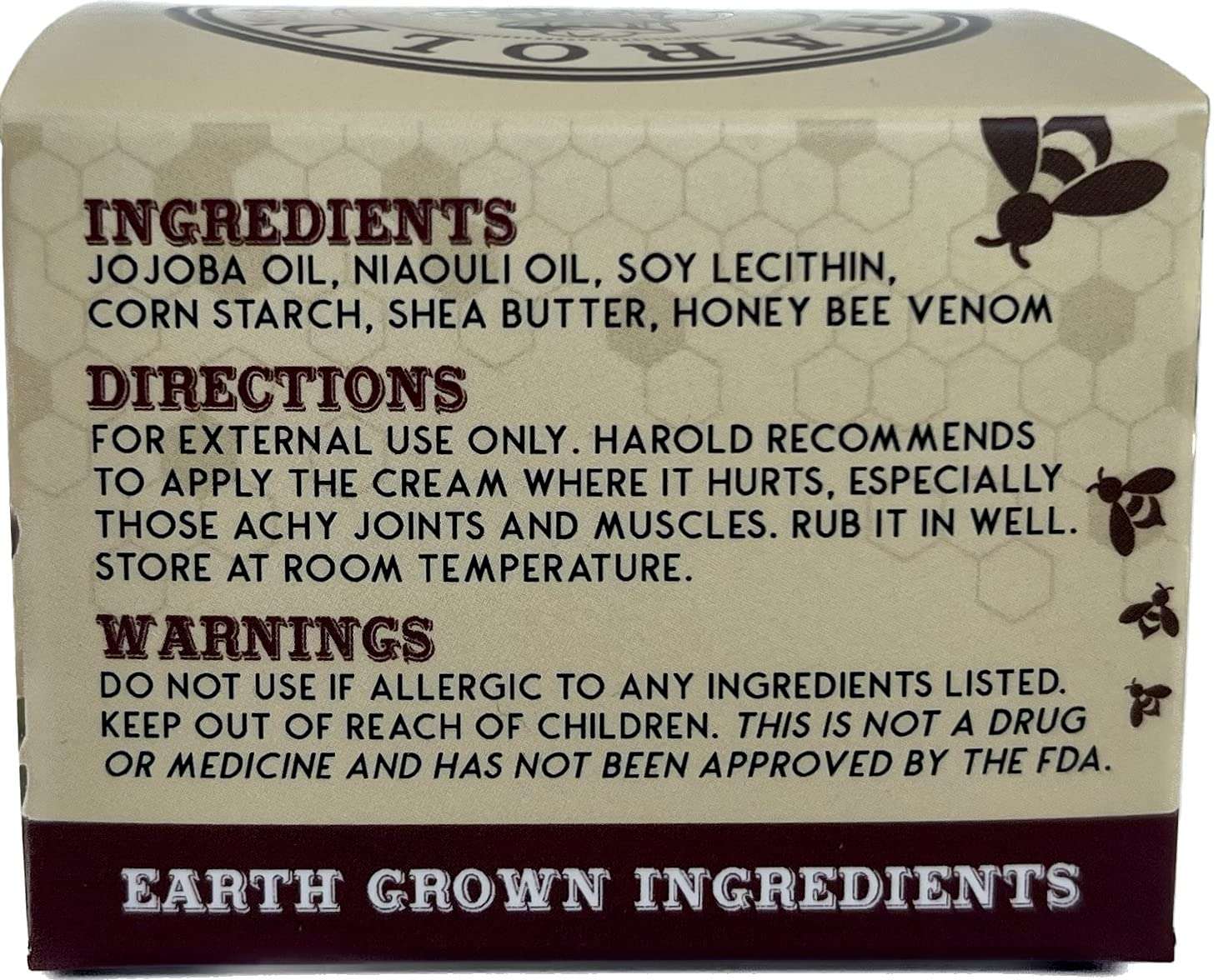 Harold's Famous Bee Cream 2 Fl. Oz. 2