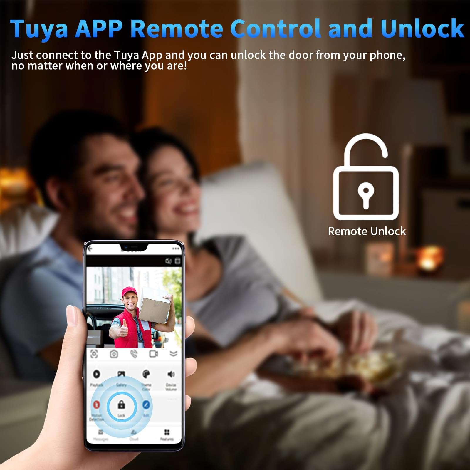 Wired Video Doorbell Apartment Intercom System with 1080P HD Camera,7 Inch Touch Monitor,TUYA WiFi Smart Home Video Intercom Door Phone Kits for Home Villa,32G (1 doorbell+4 Monitor) 4