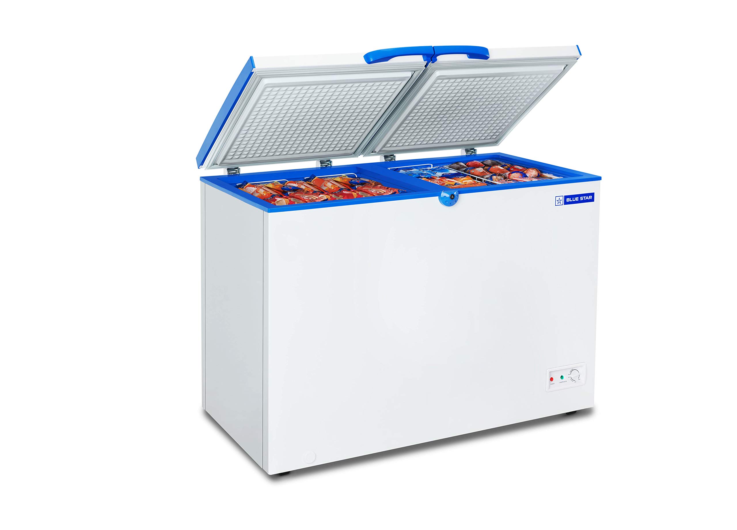 Blue Star CHFDD300DGSW Double Door Deep Freezer (284 L, White) 4