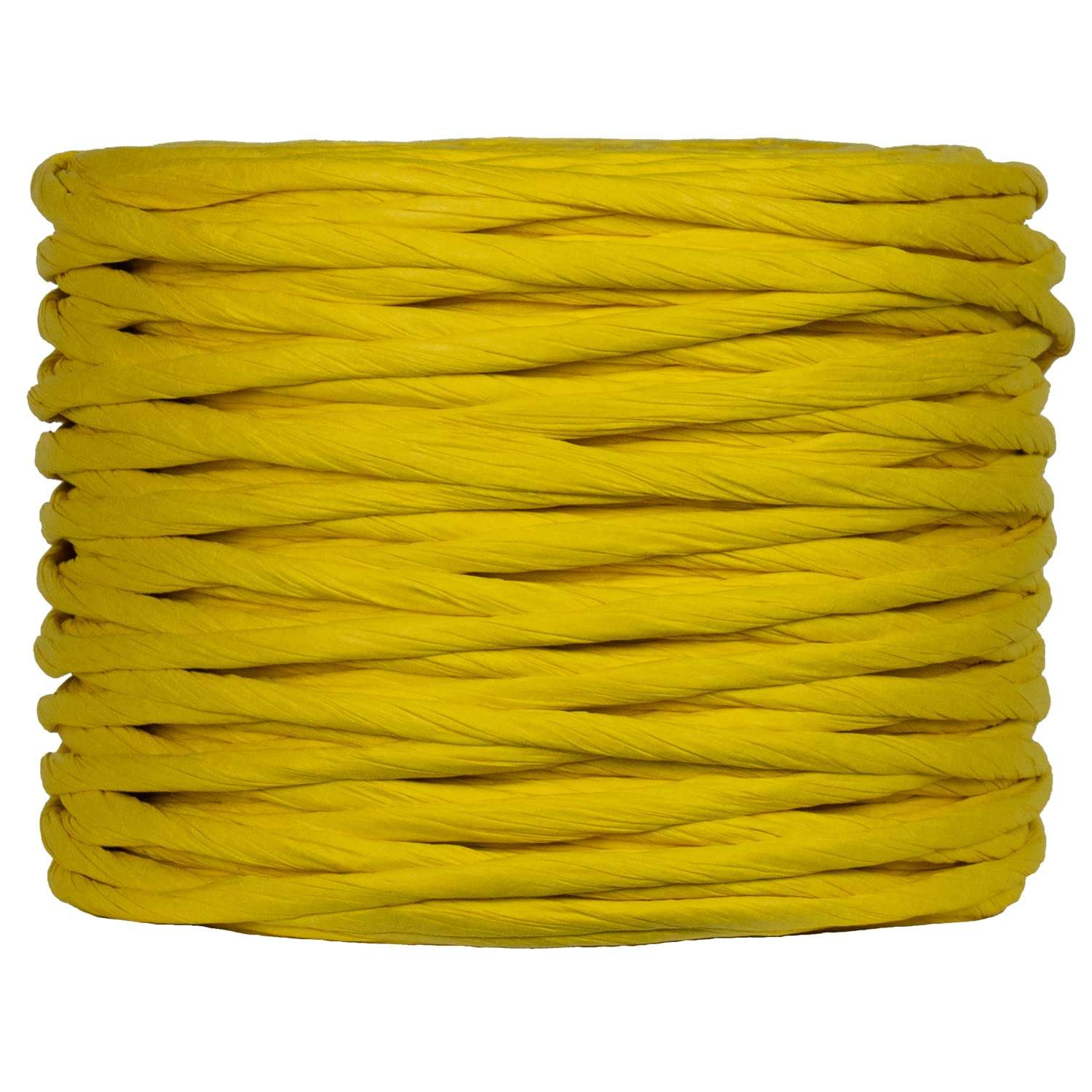 Super Bird Creations Colorful Twisted Paper Cord Rope 3/16" Diameter for Crafting 100 Meters SB50026 (109 Yards) - Ribbon Natural, Paper Twine, Paper Ribbons for Crafts, Paper Rope Craft (Yellow) 3