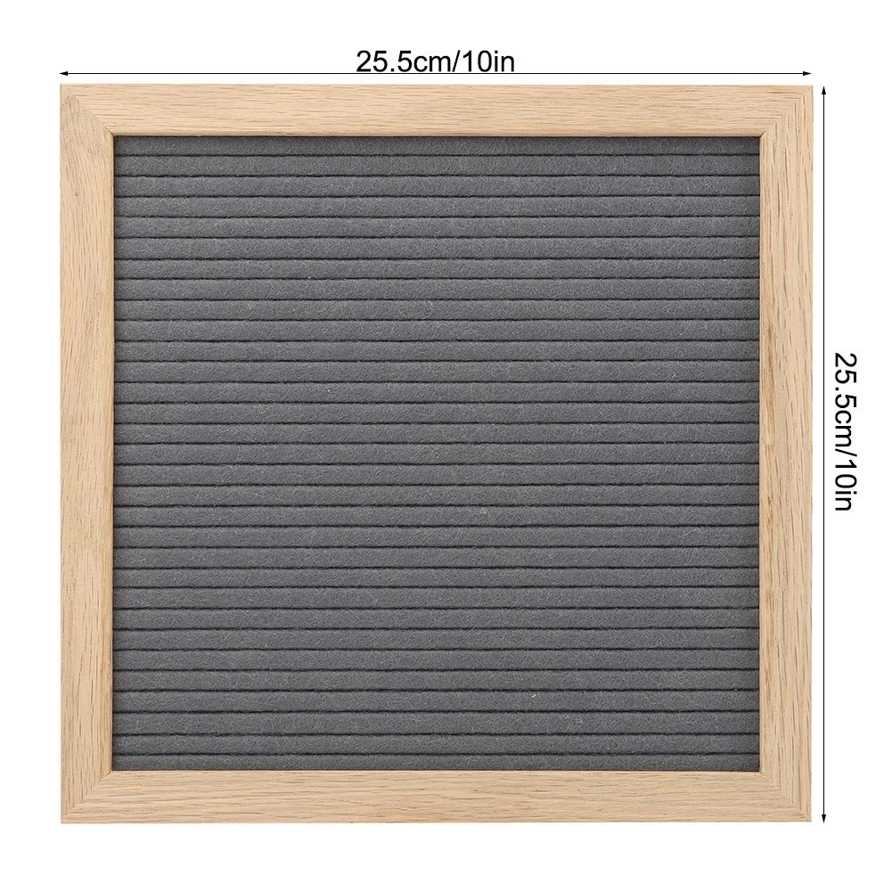 Message Board DIY Sign Changeable Letters Numbers Letter Board Message Letter Board for Room Decoration Prop, 25.5 X 25.5 X 2cm (Grey) 4