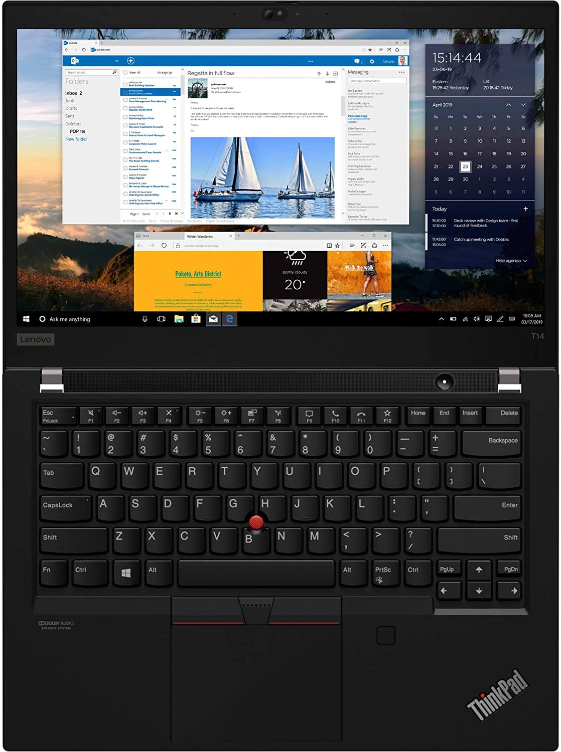 Lenovo ThinkPad T14 Gen 2, AMD Ryzen 7 Pro 5850U, 8 Cores,14" FHD (1920x1080) IPS 400 nits, 16GB DDR4 RAM, 1TB PCIe NVMe SSD, Fingerprint Reader, Win10Pro 1