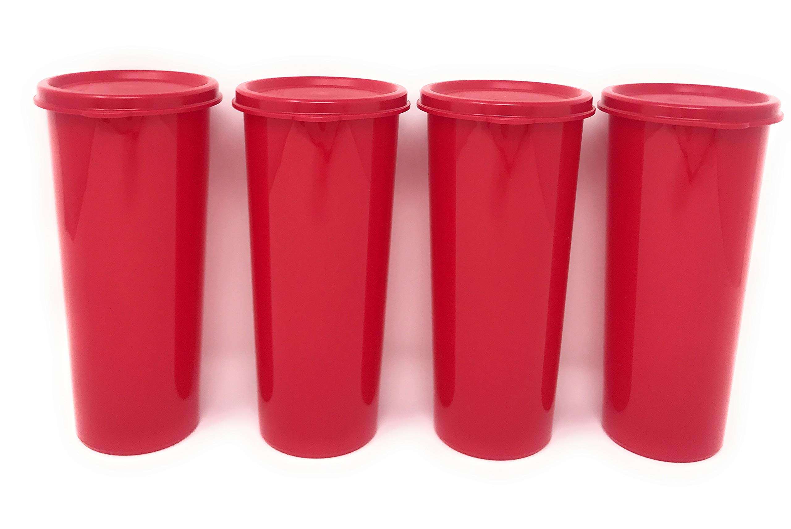 Tupperware Red 16-oz Tumblers Set of 4 3