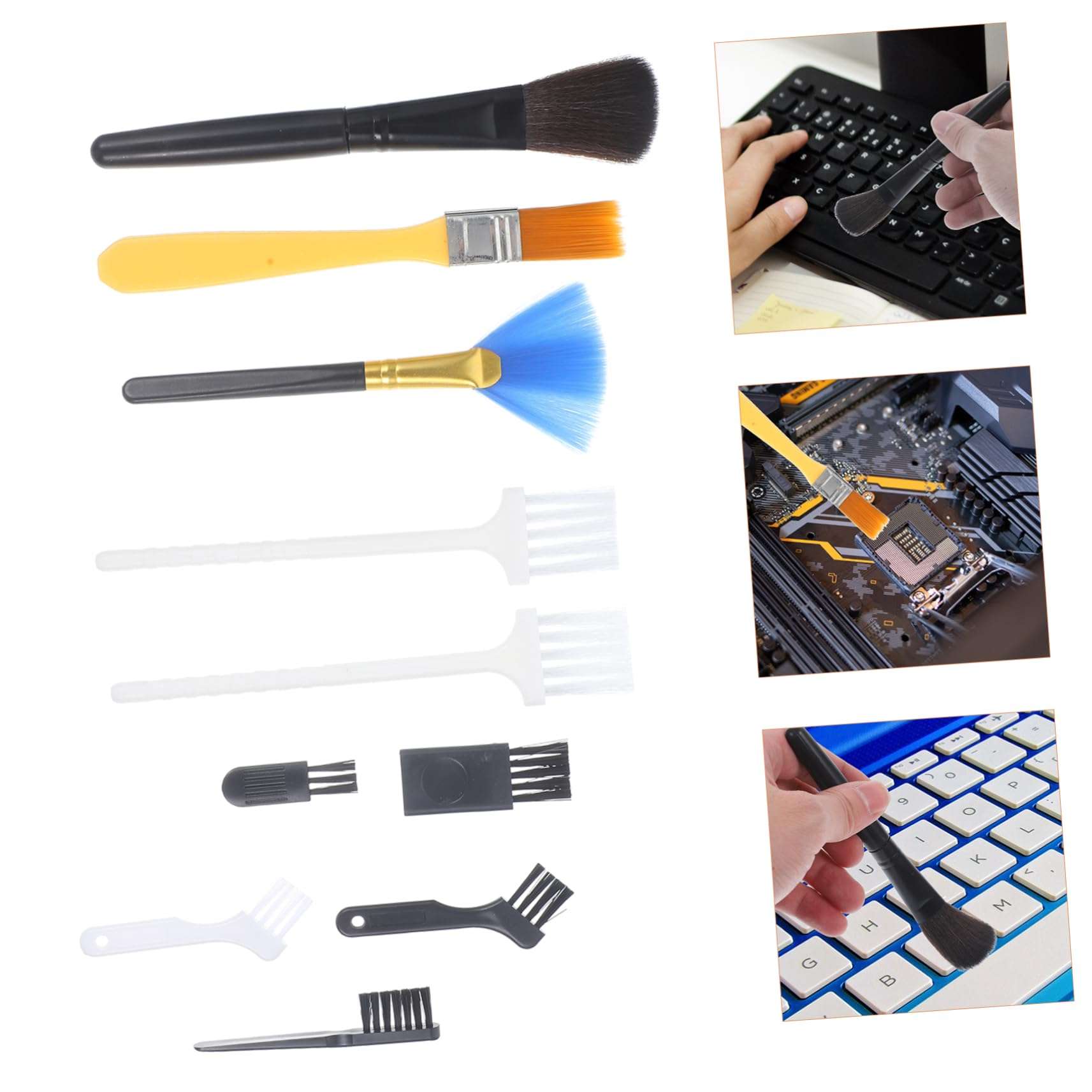 10pcs Keyboard Brush Keyboard Cleaning Kit Small Cleaning Brush Kit Phone Brush Keyboard Cleaning Brush Computer Cleaning Brush Dust Removal Computer Brush Cleaning Dust Brush Kit jojofuny 3