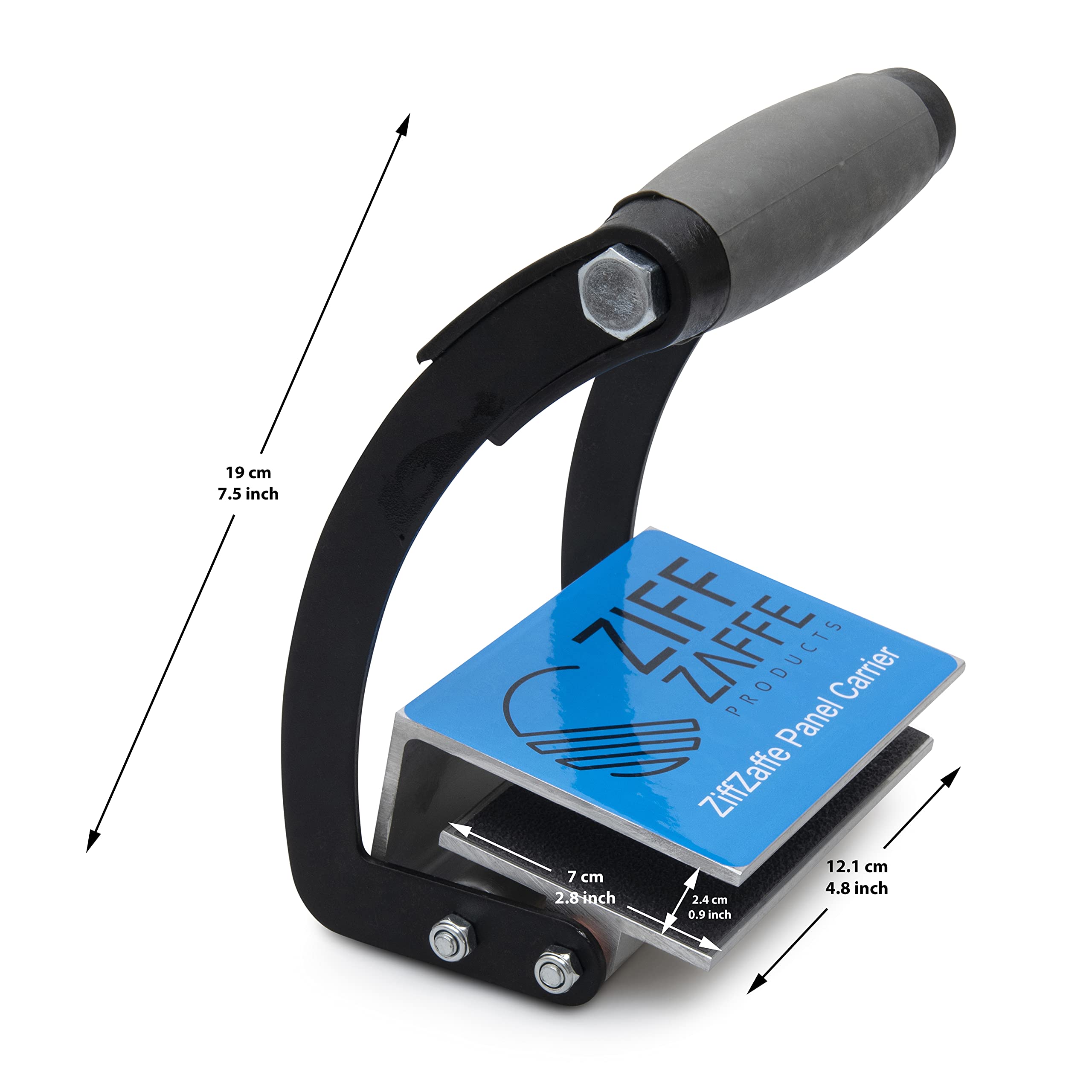 ZiffZaffe Wood Board Carrier Handle - Heavy Duty Robust Plywood, Drywall, Sheetrock Panel Carrying Tool Clamp for Single Hand Lift up to 200 lbs - Complete with Protective Gripper Gloves 5