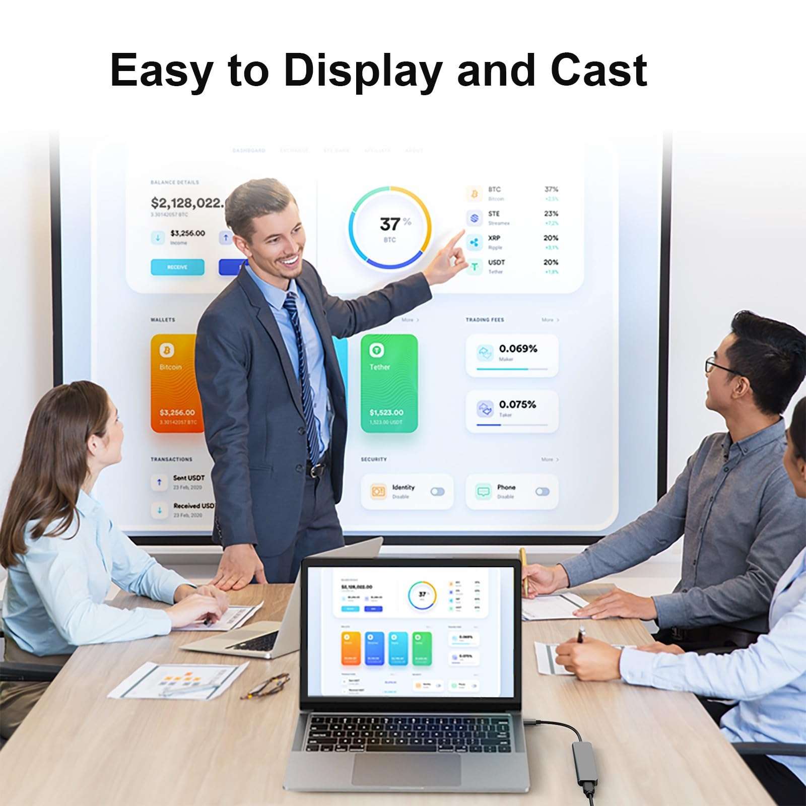 ROCKTAIL (6-in-1) USB C Hub, USB C Multi-Port Adapter, USB C to HDMI Hub Compatible for USB C Laptops and Other Type C Devices (4K HDMI USB3.0 100W PD SD/TF Card Reader) 5