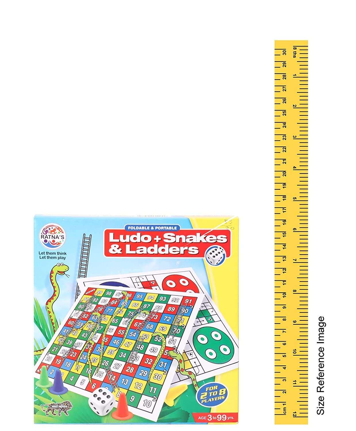 Naksh Foldable & Portable Ludo + Snakes and Ladder Game 5