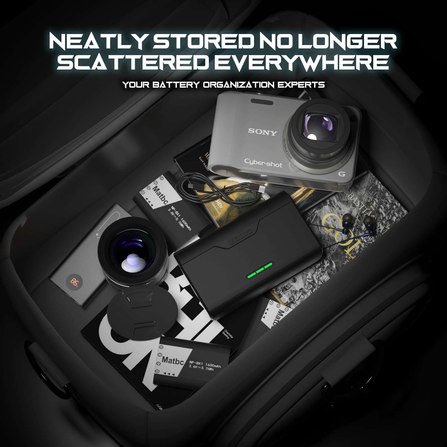 Matbc 1600mAh Replacement for Sony NP-BX1 Battery 2 Pack and 3-Channel Sony Battery Charger Compatible for sony NP-BX1/M8,ZV-1, ZV-1 II,ZV-1F, DSC-RX100 III, DSC-RX100 IV, DSC-RX1, HX90V, HX80 Battery 4