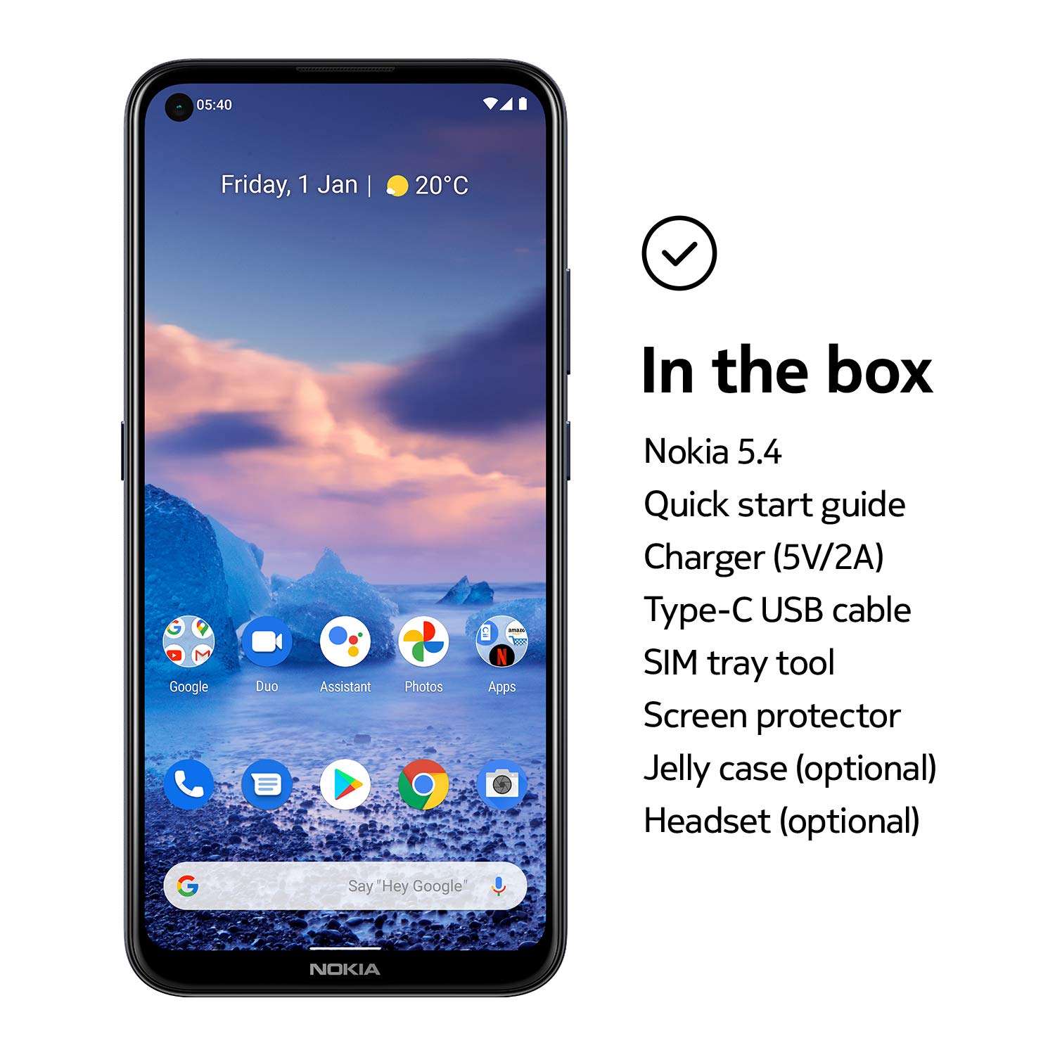 Nokia 5.4 (Polar Night, 4GB RAM, 64GB Storage) with No Cost EMI/Additional Exchange Offers 6