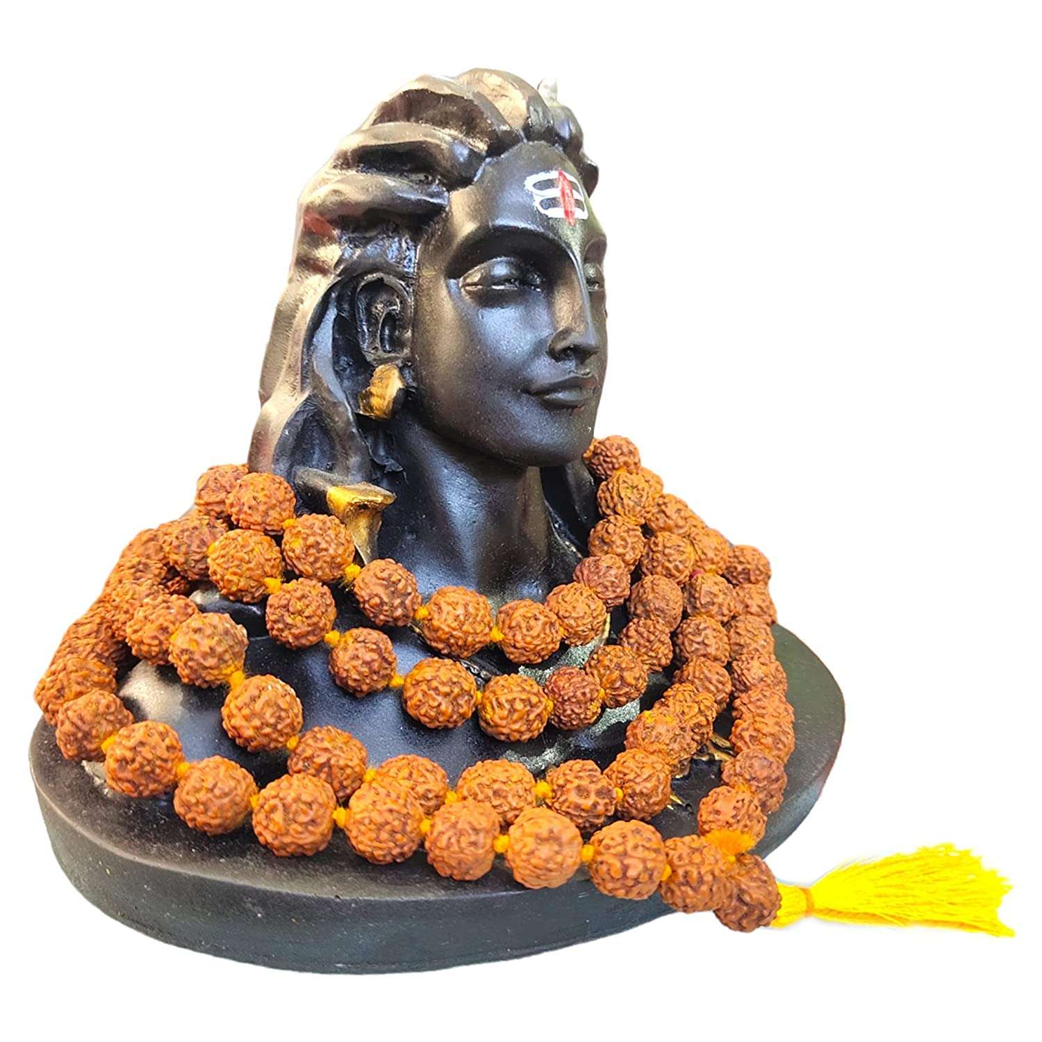 A&S Ventures Adiyogi Miniature Statue with Free Rudraksha Mala and Double-Sided Tape On Base for Car Dashboard Home Decor, Gift & Puja 6