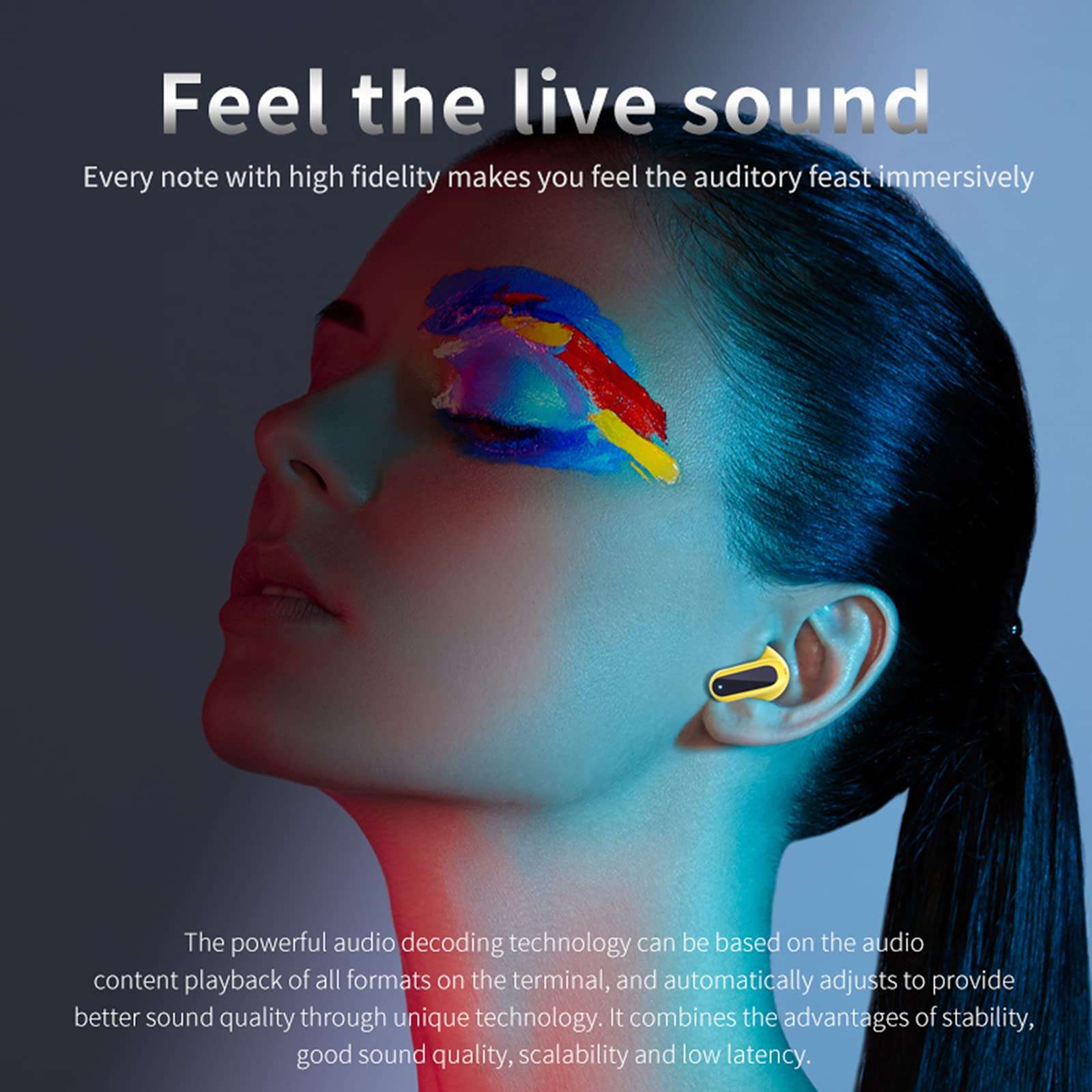 Loluka Smallest Earbuds Invisible Bluetooth Earbuds Mini Wireless Ear Buds Discreet Bluetooth Earpiece Tiny Hidden Small Ears Earbud for Work Headphones Sleep True Wireless Earpiece with Microphone 2