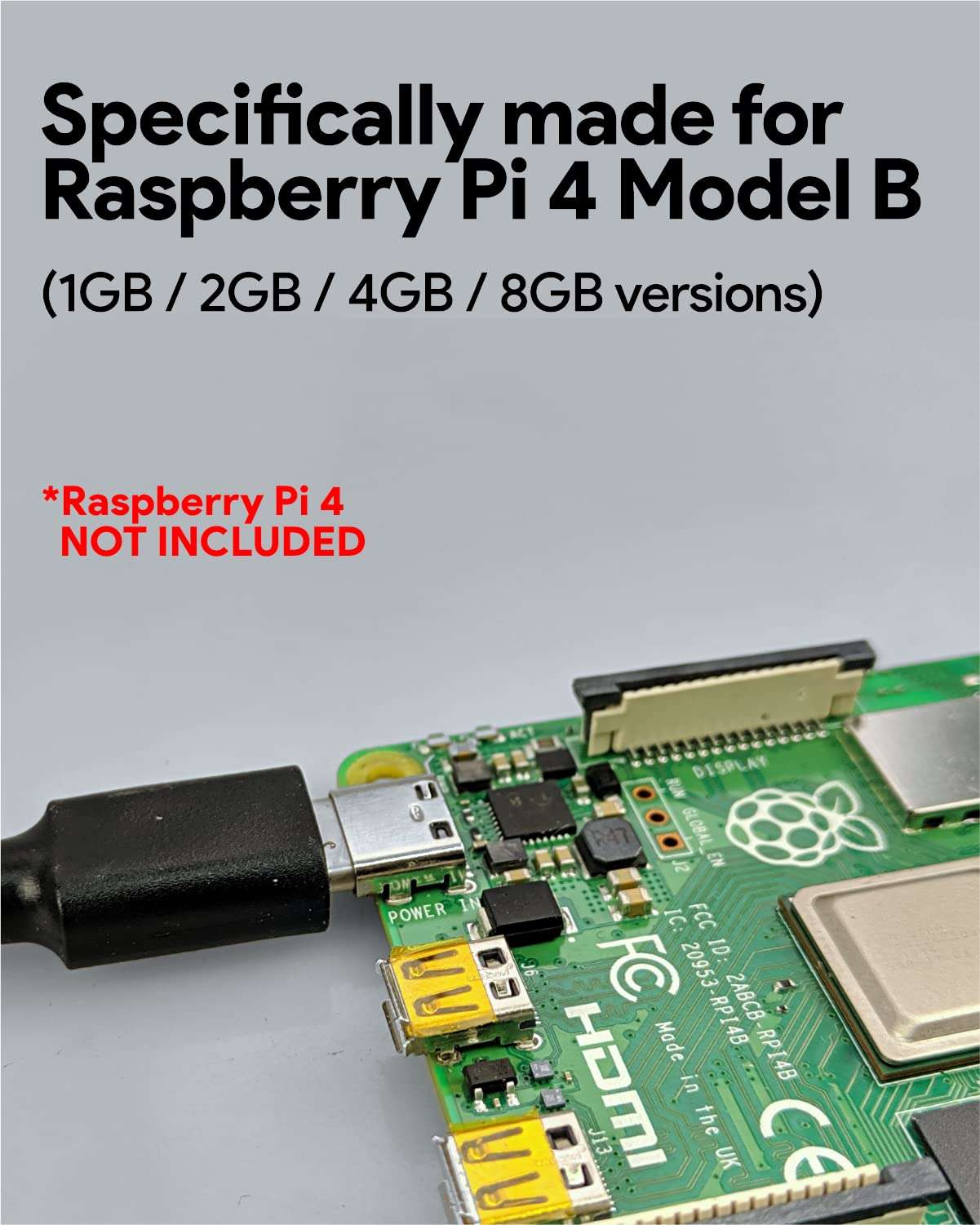 Argon USB C Power Supply with Switch | Raspberry Pi 4 Power Supply 4