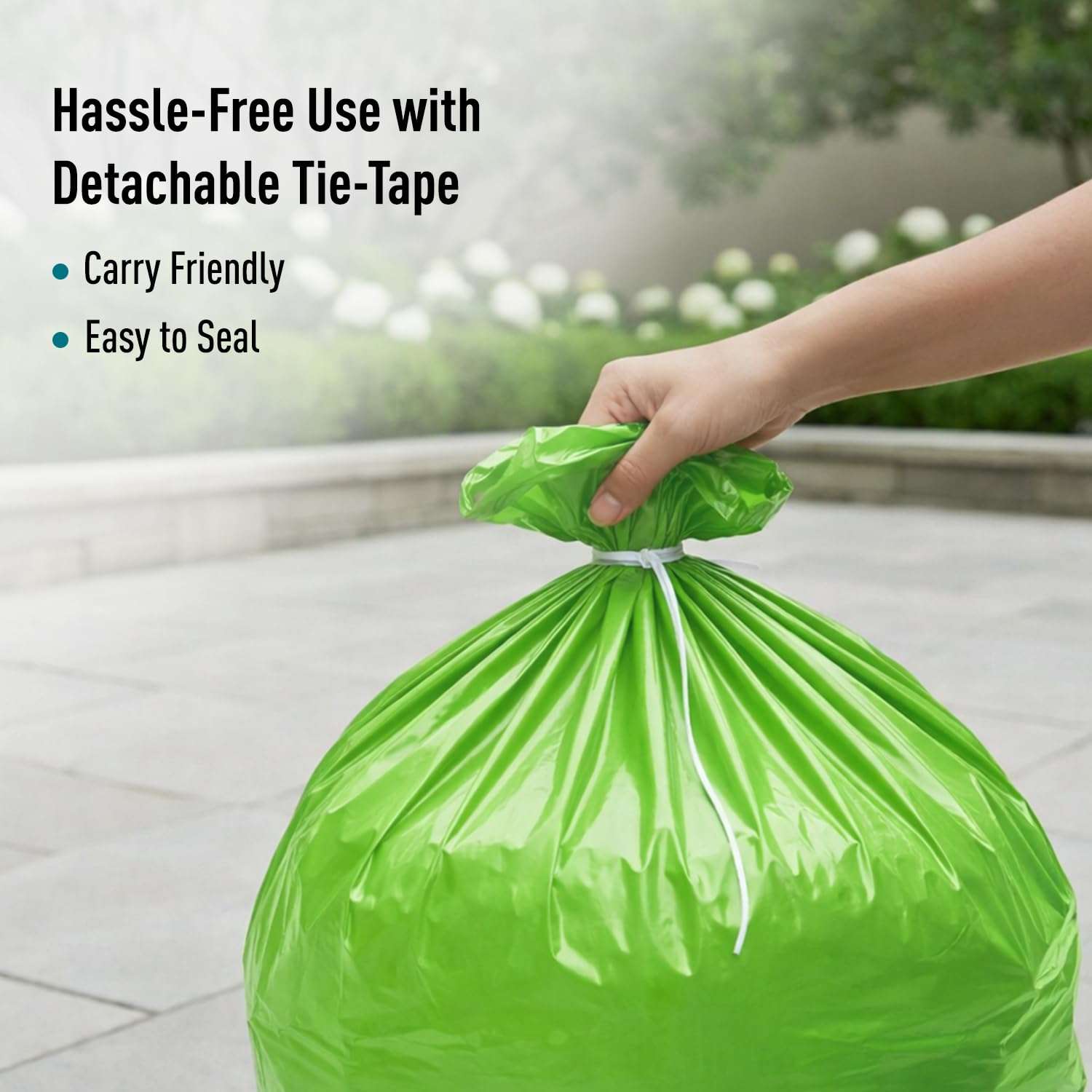 Amazon Brand - Presto! Garbage Bags | XXXL | 30 Count | 10 Bags x 3 Rolls | 42 x 48 In | For Dry & Wet Waste | Black 4