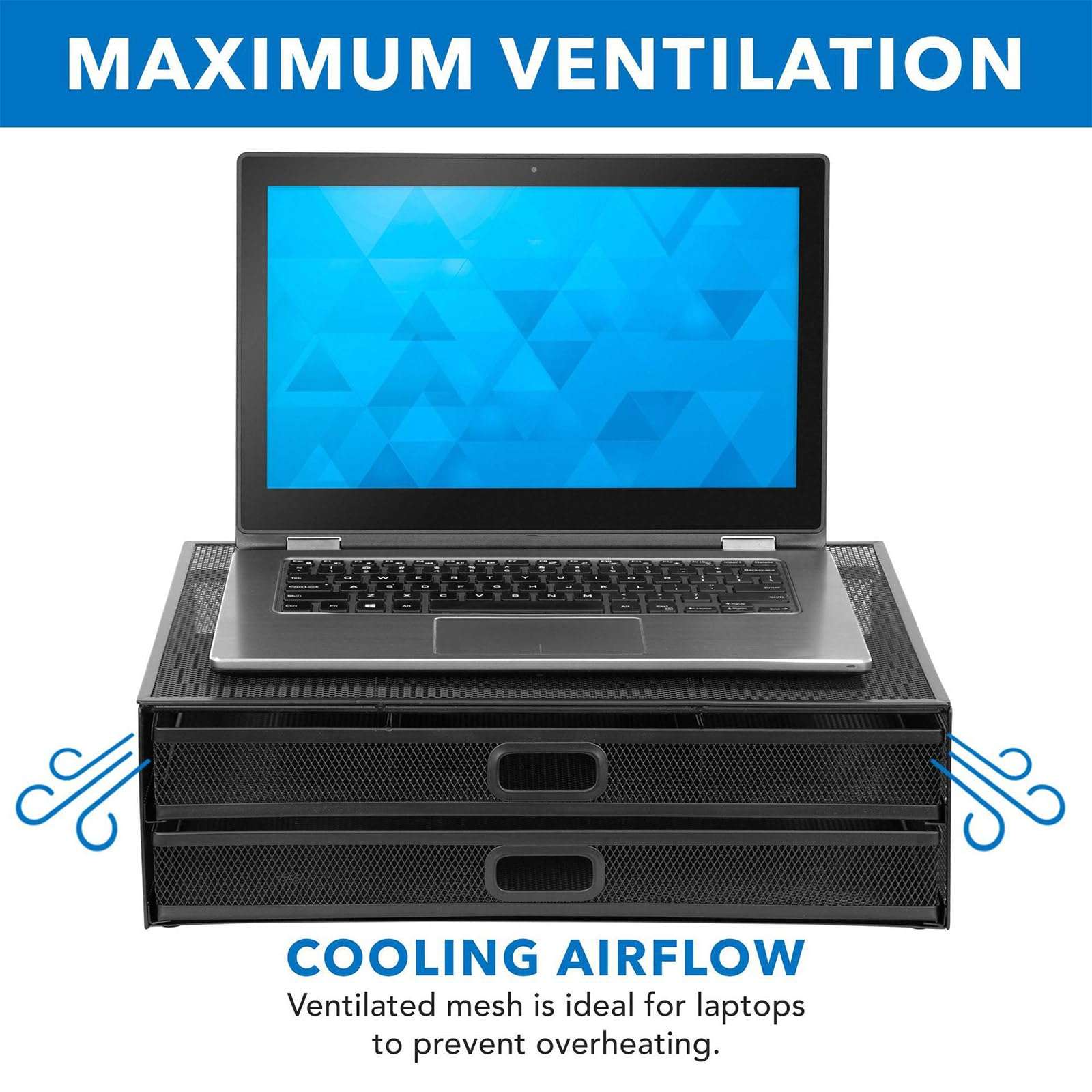 Metal Monitors Stand Computer Monitors Risers Desk Organizers with Drawer Desk Accessories for Laptop Computer 6