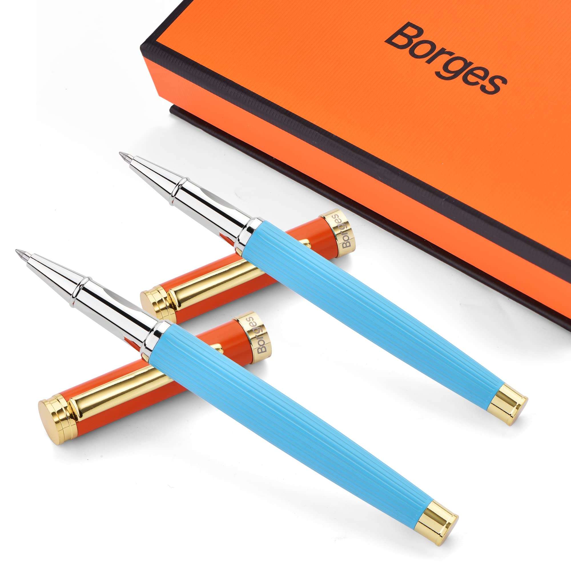 Premium Signature Pen Set - Elegant Business Gift Ballpoint Pens for Men & Women, Smooth Writing, Professional Office Desk Accessory, 2-Piece Luxury Ballpoint Pen Set。 6