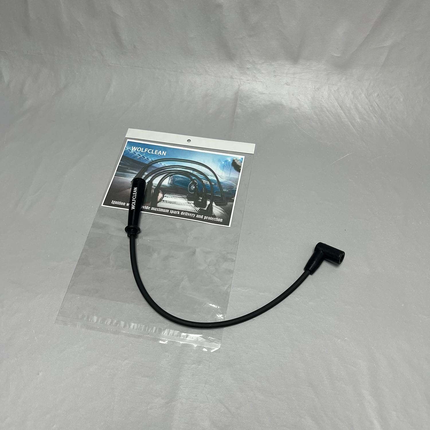 WOLFCLEAN Spark plug ignition wires , Performance Universal Spark Plug Wire ,Black 6