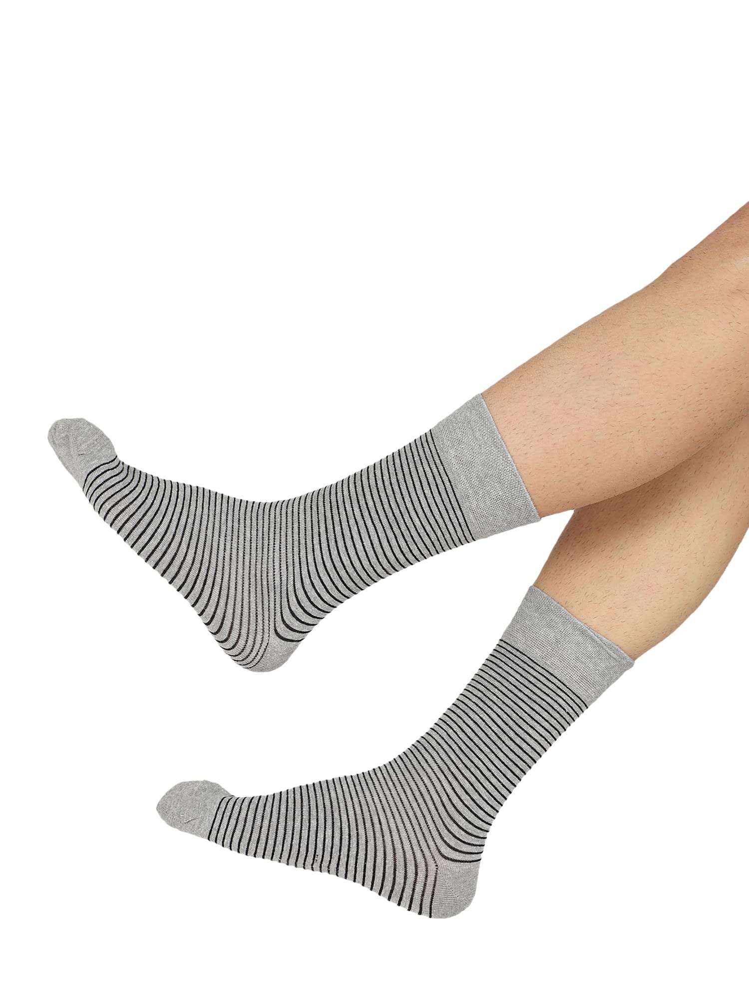 BODYCARE Dark Grey And Lite Grey Men Assorted Socks Pack Of 2 6