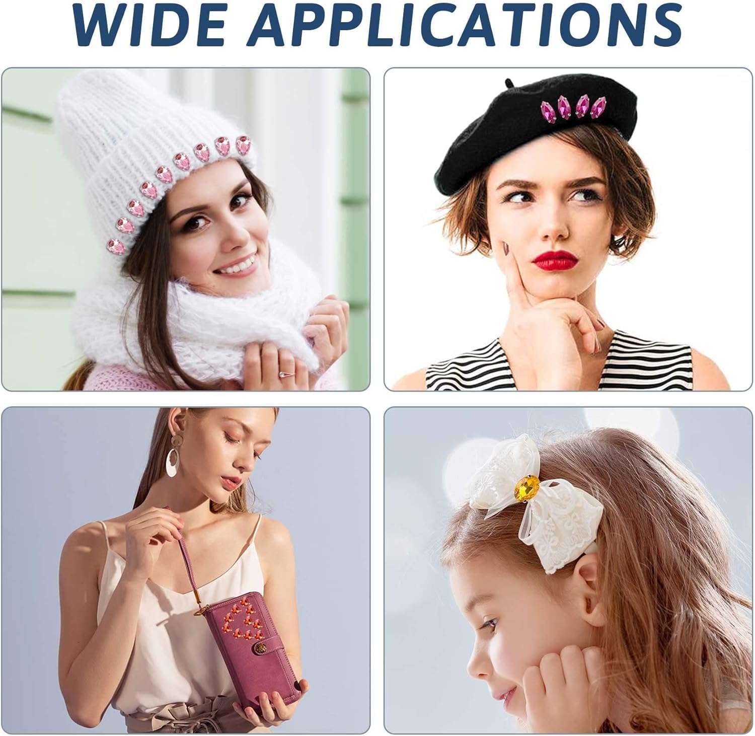 Diy Crafts 15417 50/bag Shapes Mix Clear & Jelly Candy Ab Glass Crystal Sew on Rhinestone Dress Shoes Bag Diy Trim, Pack of 450 50x9, Mix Sizes (Multicolor) 6