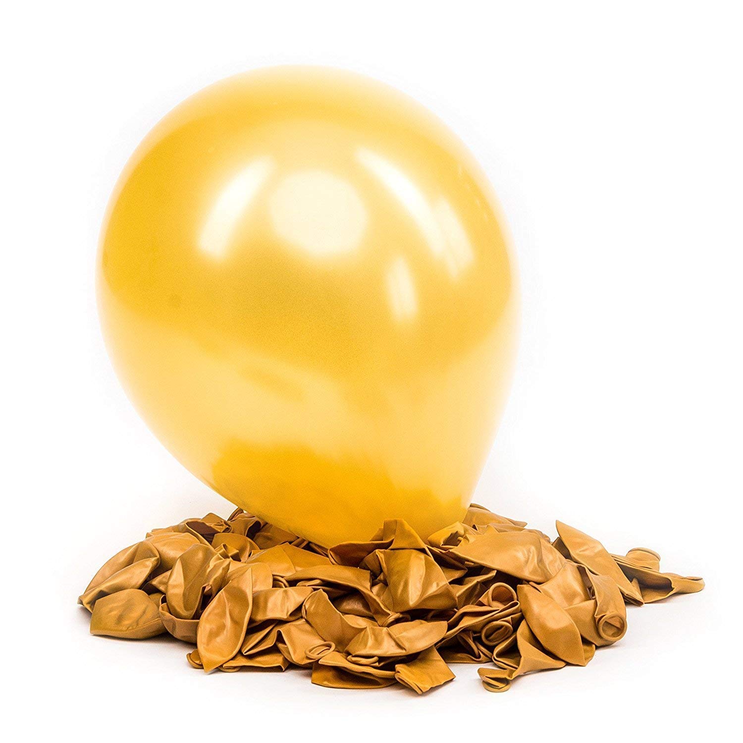 Jindal Party Products Metallic Fringe Foil Curtain for Birthday | Wedding | Anniversary Decoration Party || Size-3 Feet by 6 Feet (Golden-4Pcs) + HD Metallic Finish Balloons (Golden) Pack of 150 5